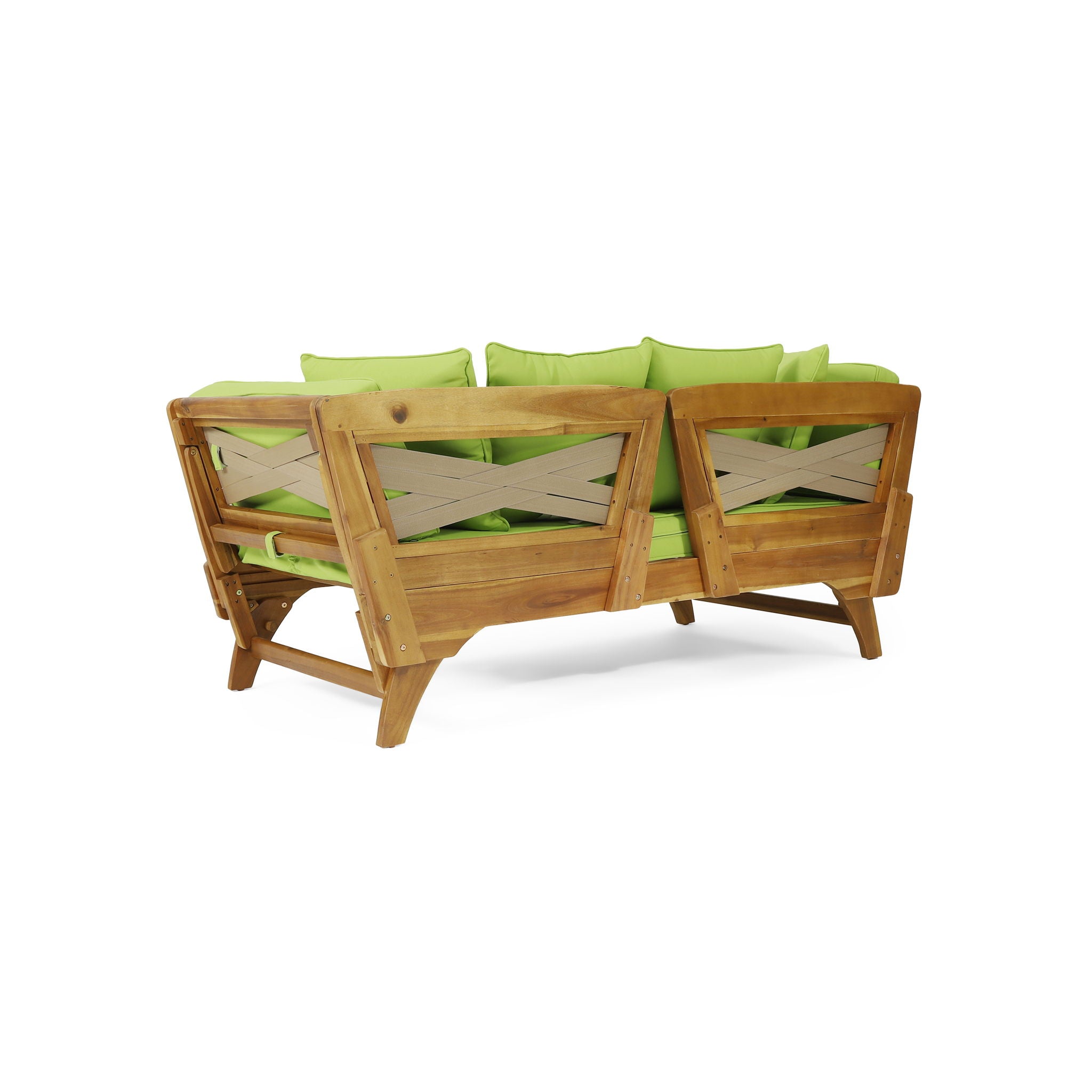 Outdoor Acacia Wood Expandable Daybed With Cushions