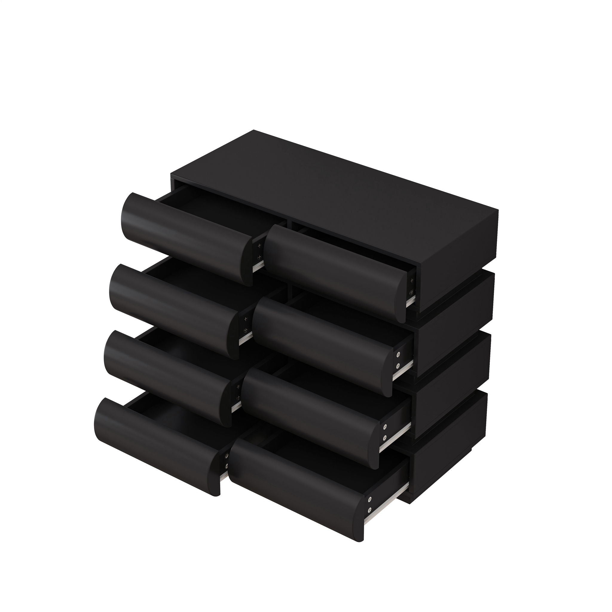 Minimalist Handle Less 8 Drawer Dresser With Wide Storage