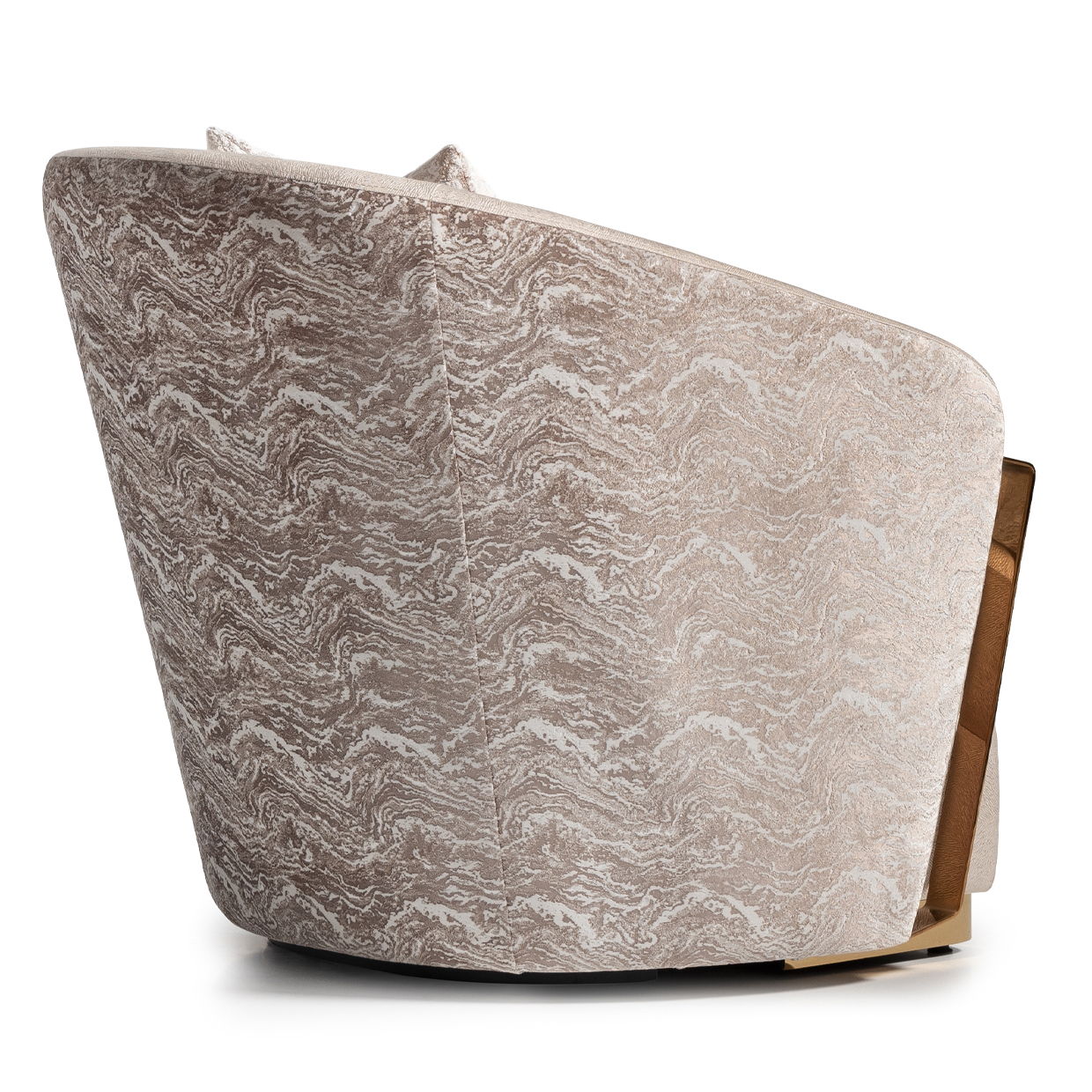 Carmela - Accent Chair - Almond / Gold