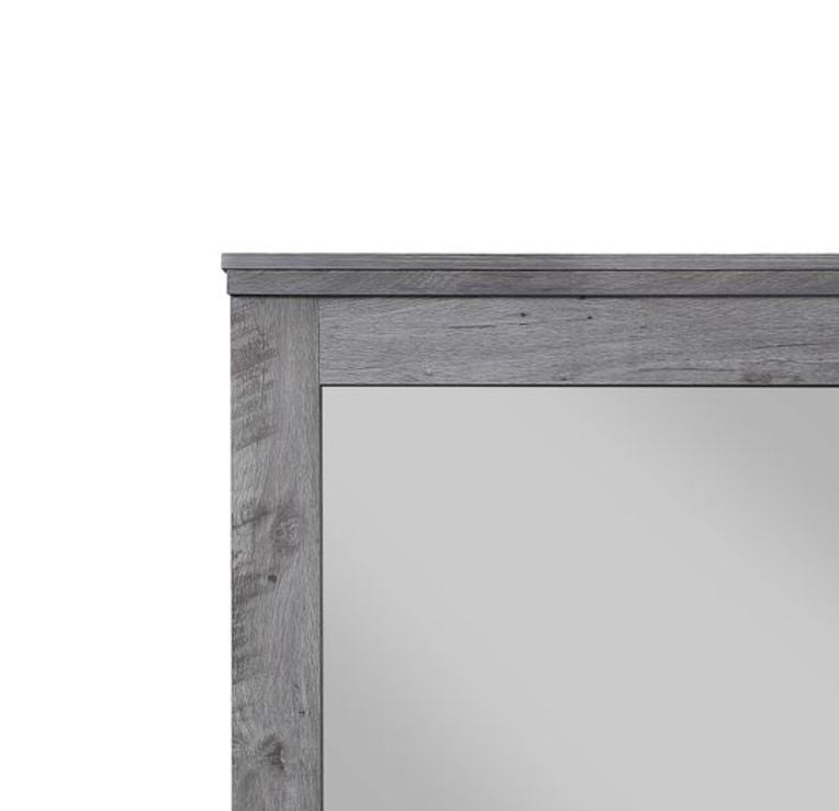 Vidalia - Rustic Mirror - Gray / Oak - Best Buy Furniture