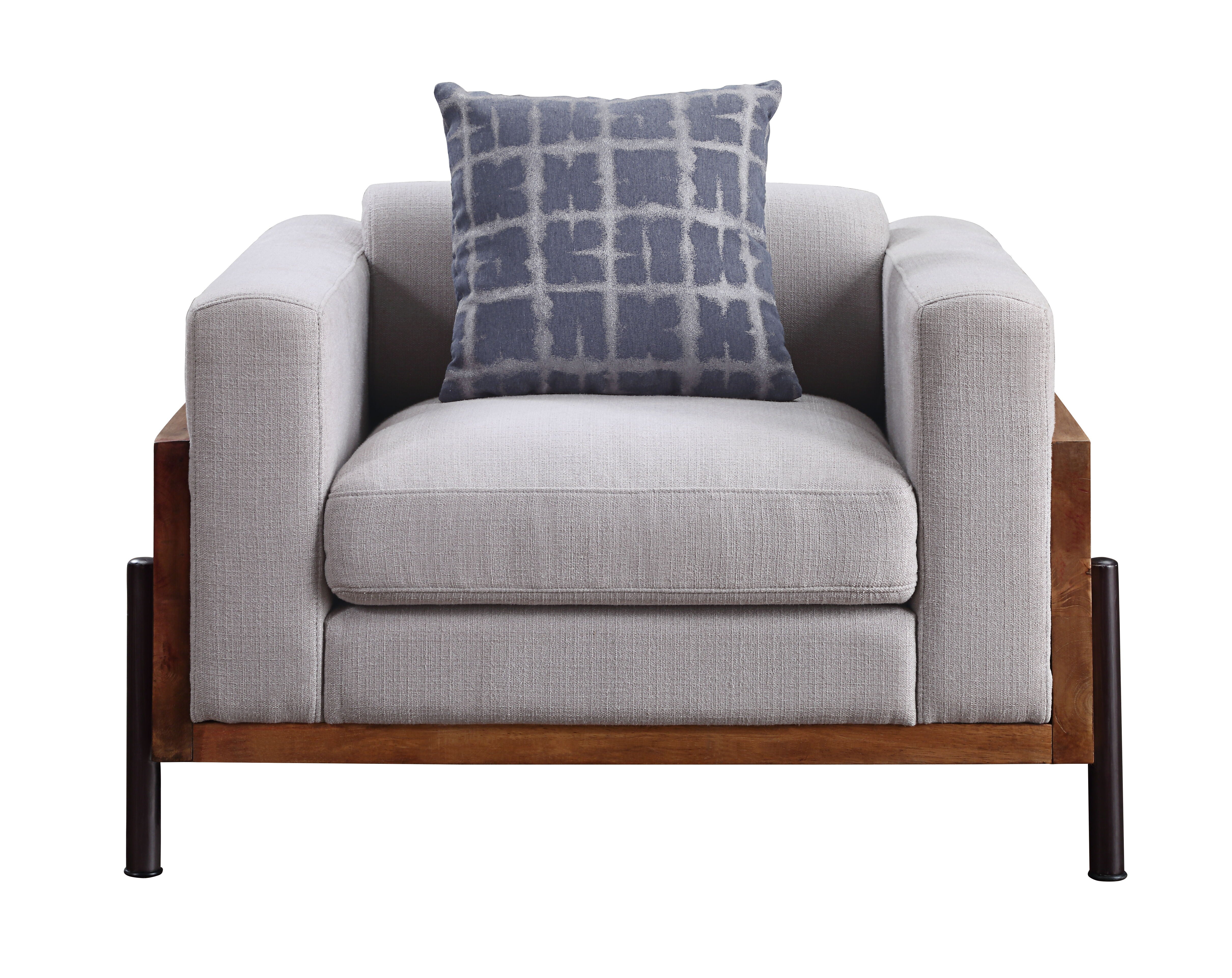 Pelton - Chair With 1 Toss Pillows - Walnut - Best Buy Furniture