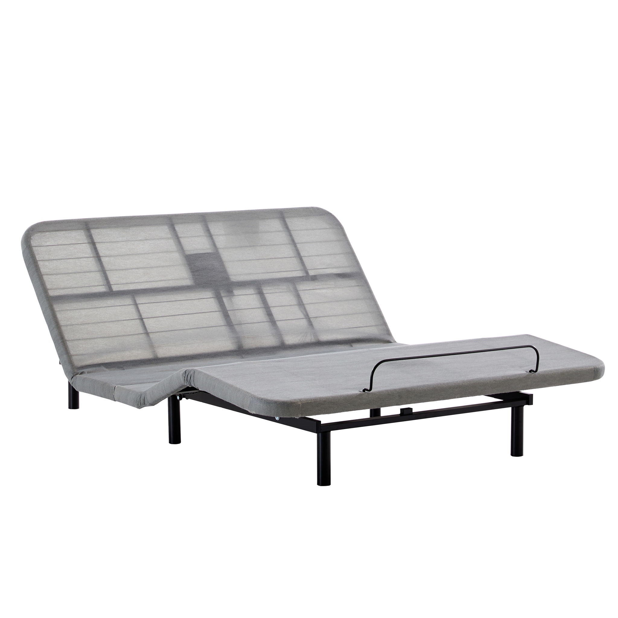 Caron - Queen Size Upholstered Wingback Bed With Adjustable Base Bundle Set - Ivory