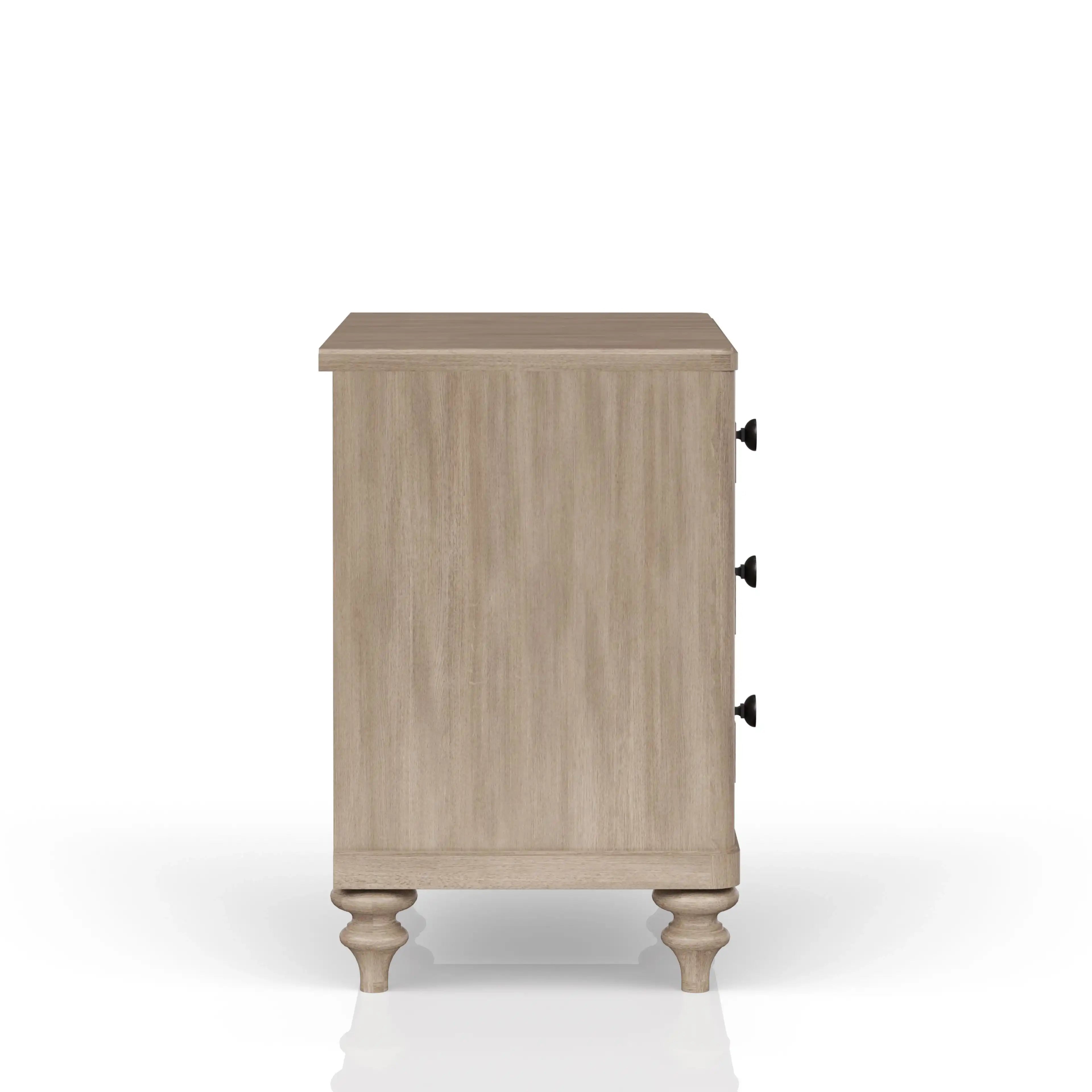 3 Drawer Nightstand - Sand - Best Buy Furniture