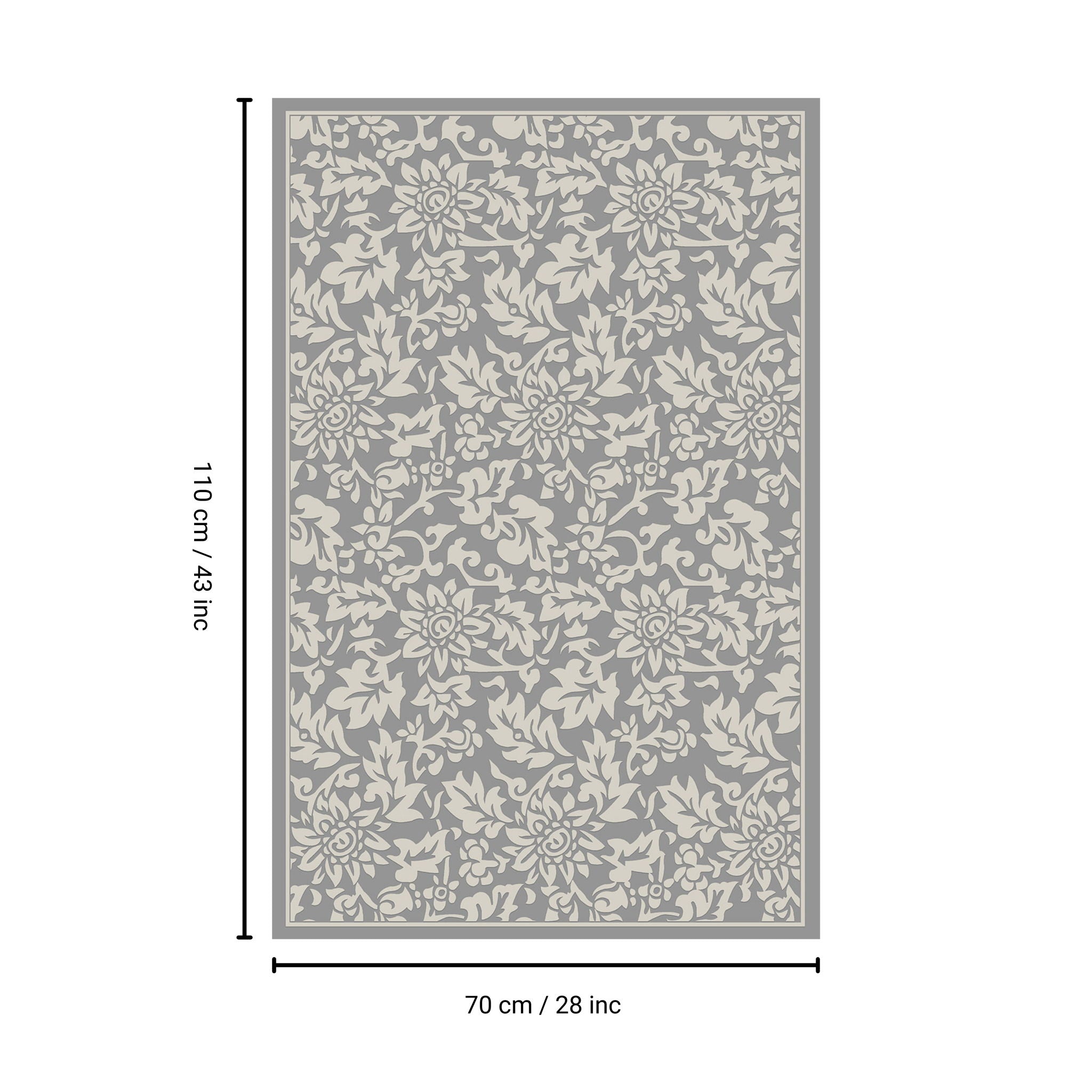 Macau - Non - Slip Accent Rug, Floral Charm