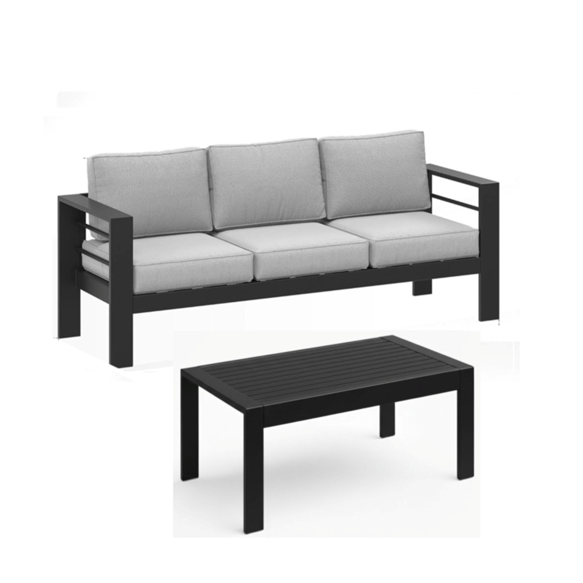 Outdoor Patio Set, All-Weather With Thick Cushions