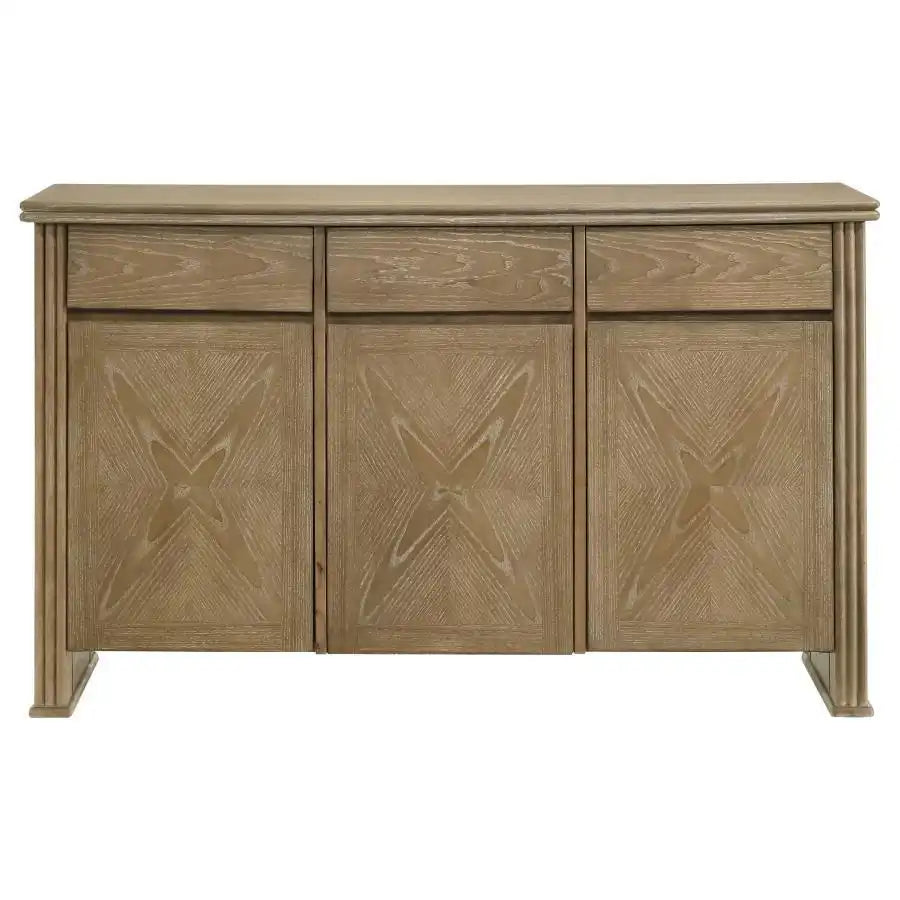Adina - 2-Door Sideboard Server - Distressed Light Brown - Best Buy Furniture