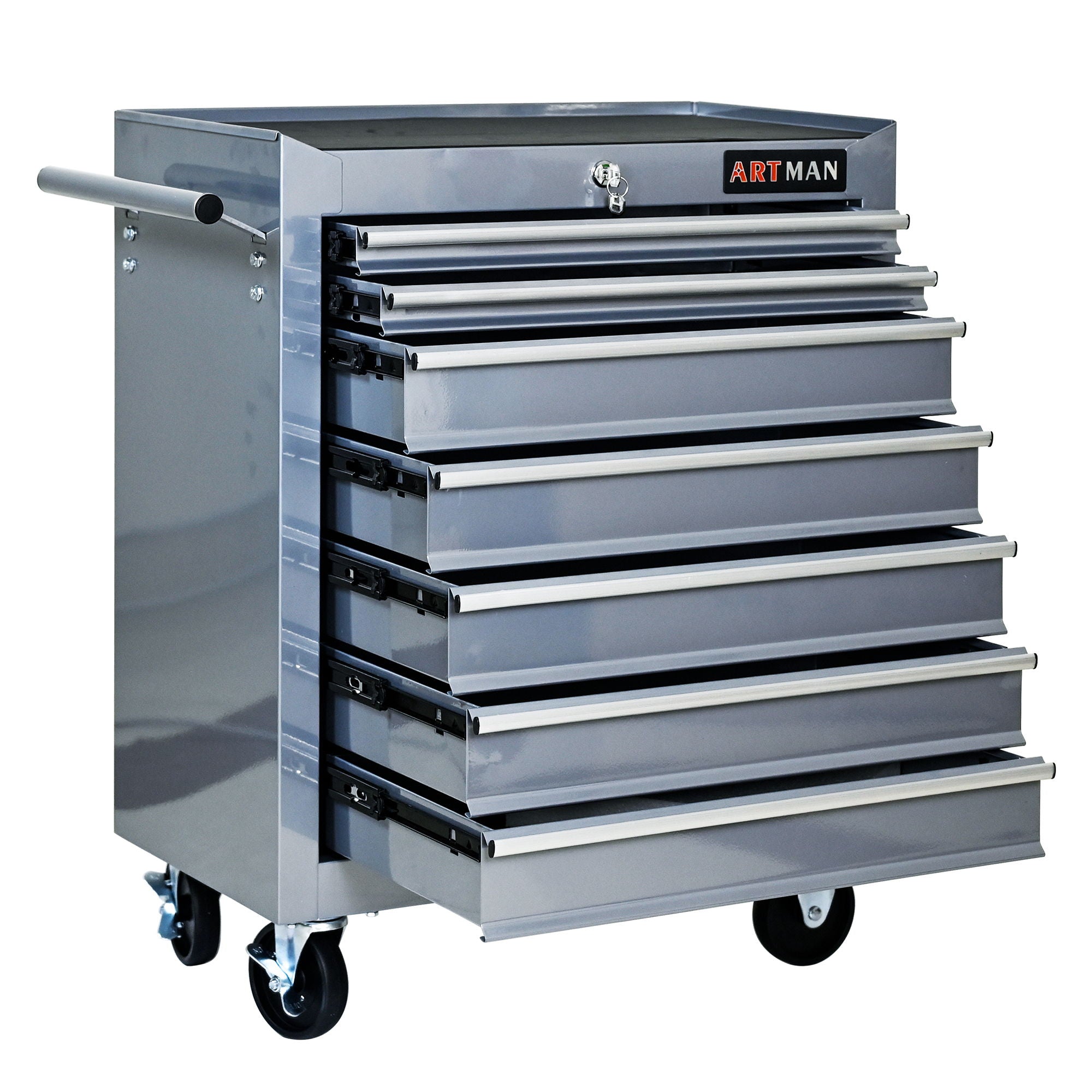 7 Drawers Multifunctional Tool Cart With Wheels