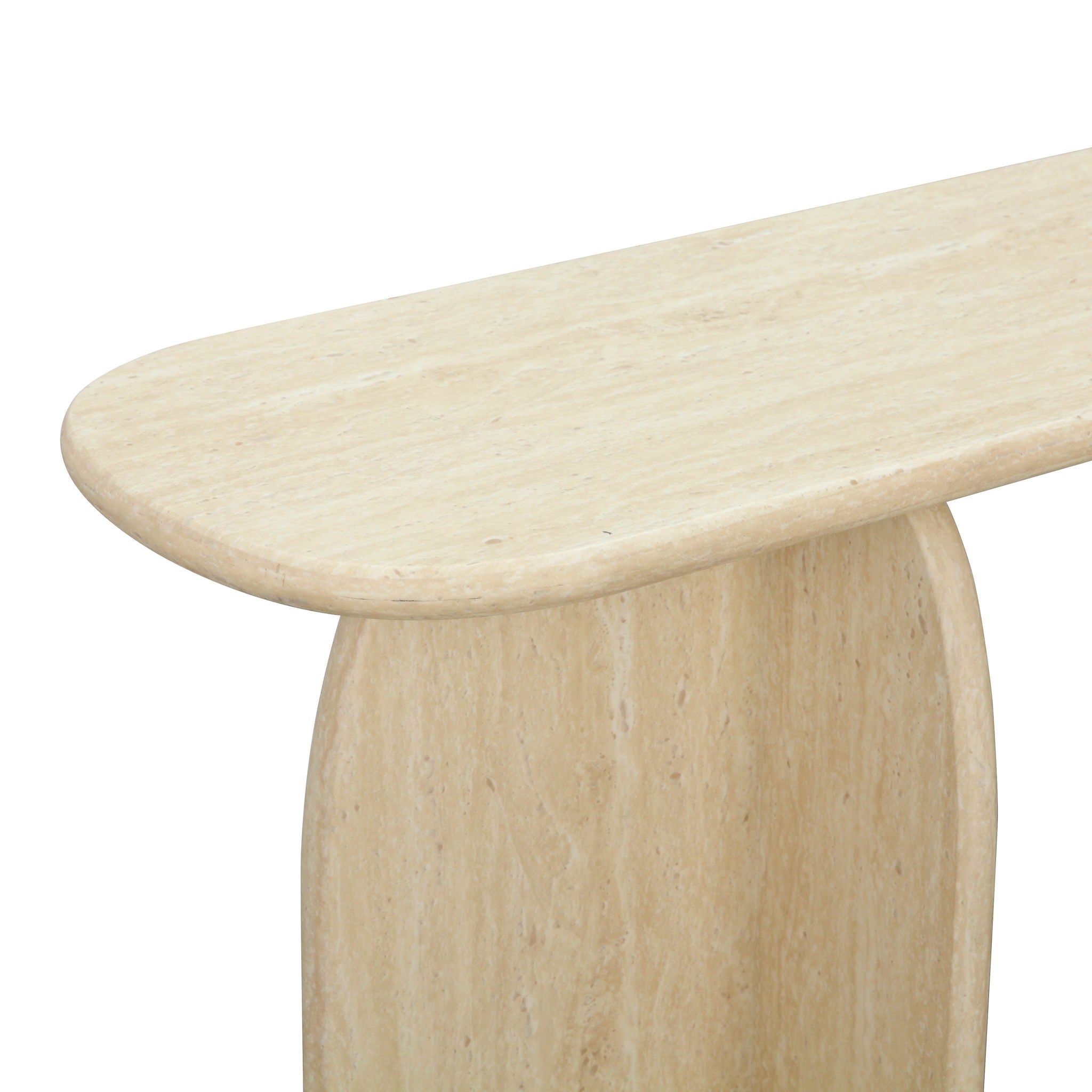 Clementine - Console Table - Travertine