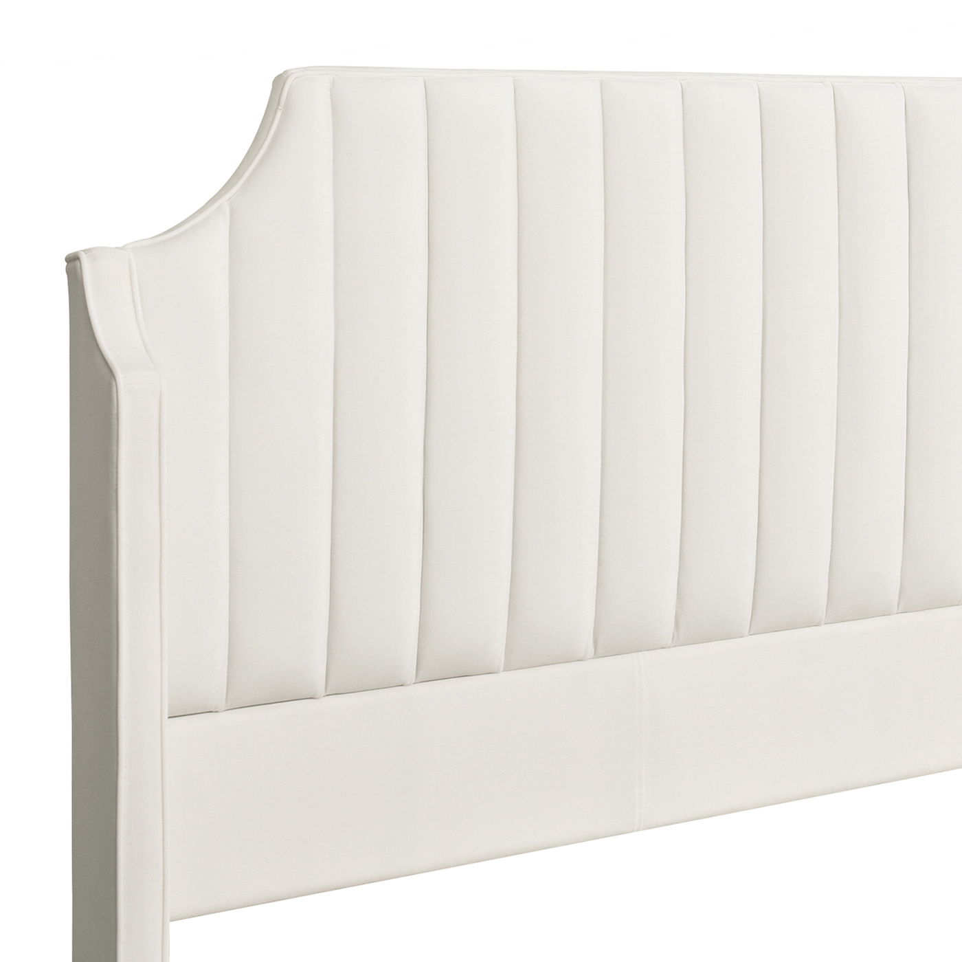 Addison - King Tufted Panel Bed Frame - Cloud White