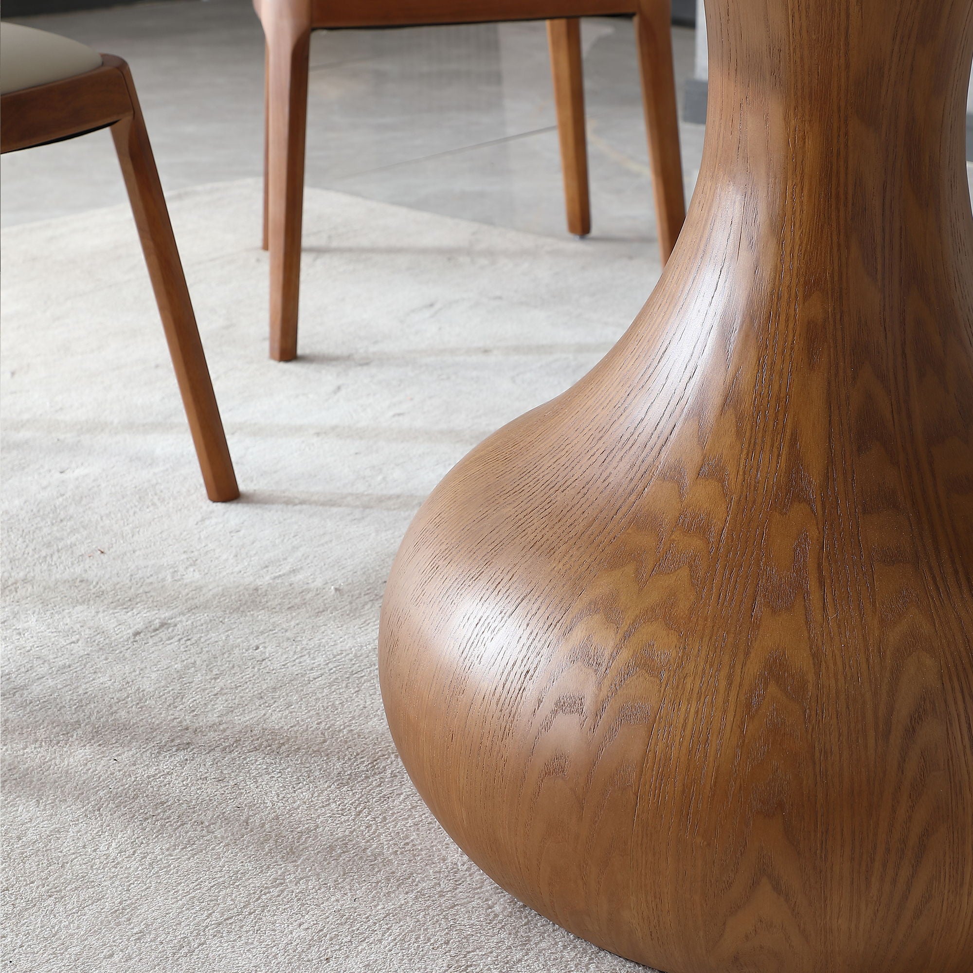 Round Modern Marble Dining Table With Chairs