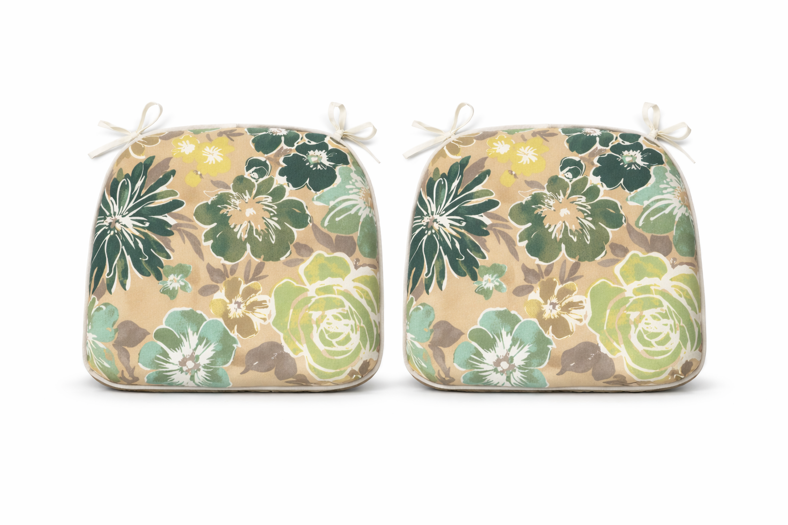 Outdoor Patio Chair Cushions, Water-Repellent U-Shape Thick Foam Seat Cushions with Ties