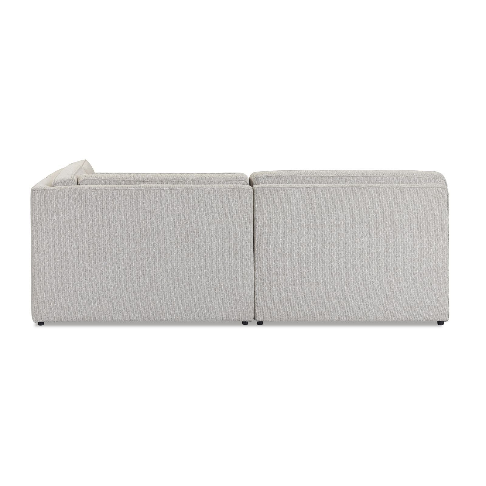 Yvette - 3-Piece Performance Boucle L-Sectional - Warm Gray
