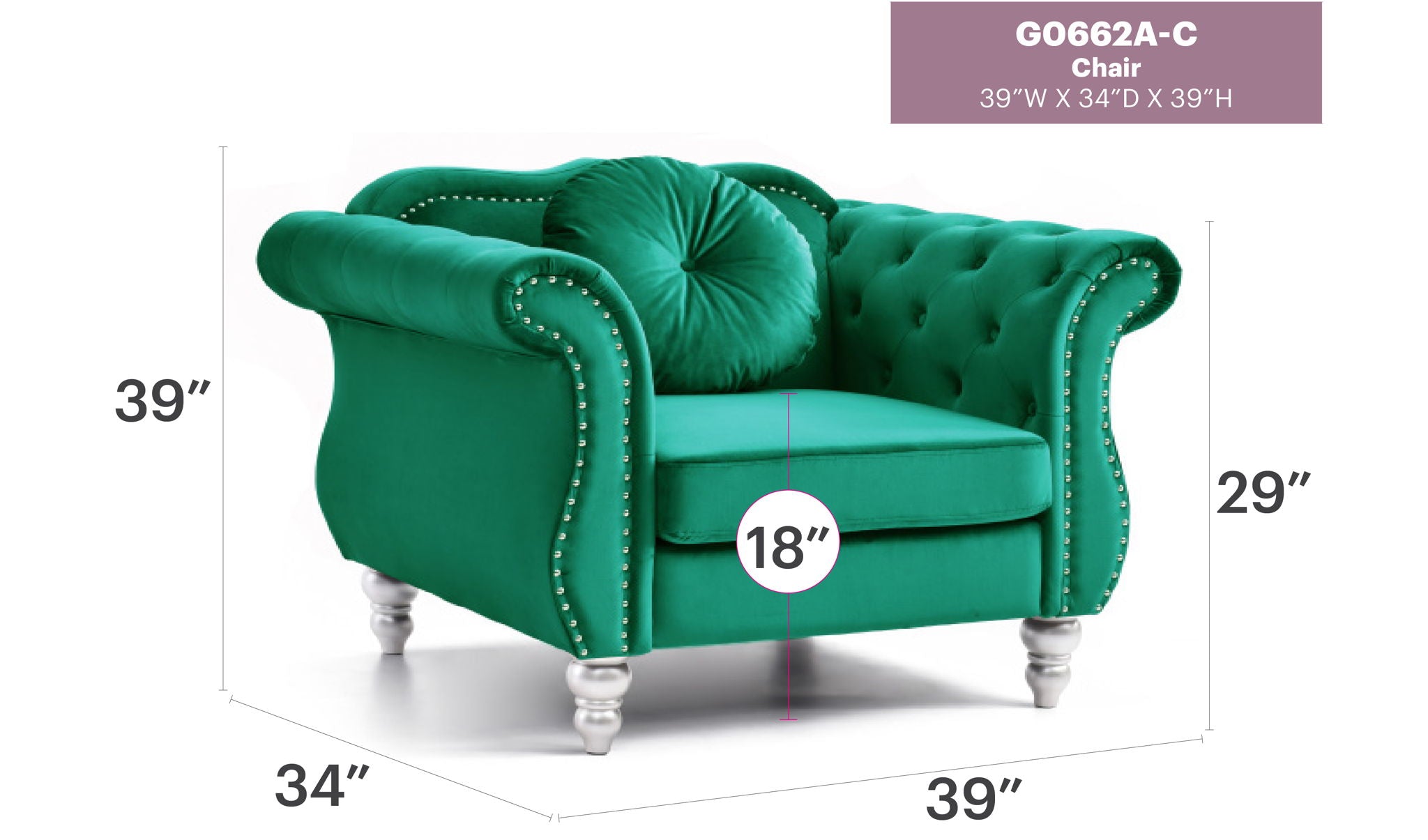 Chic Transitional Flared Arm Chair - Best Buy Furniture