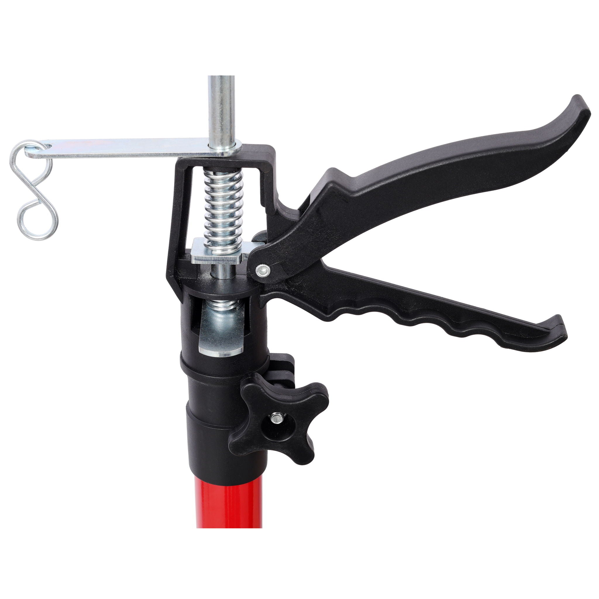 Adjustable Steel Support Pole System For Jacks And Drywalls With Carry Bag - Black / Red