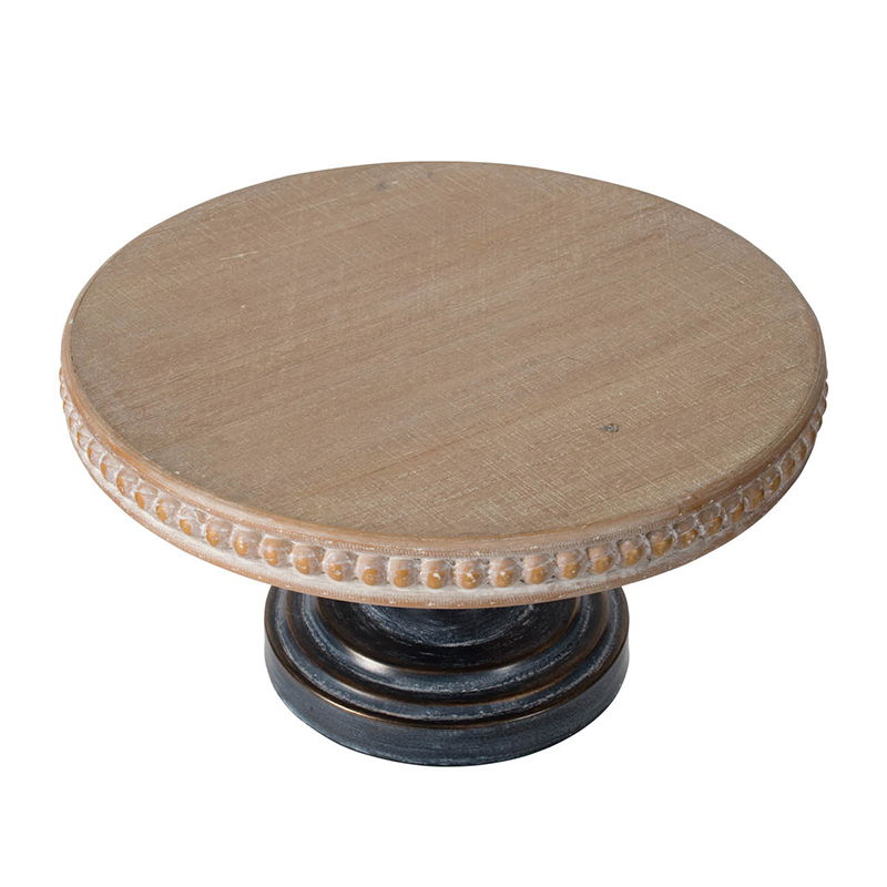 Wooden Display Stand With Beaded Trim - Black Brown - Best Buy Furniture