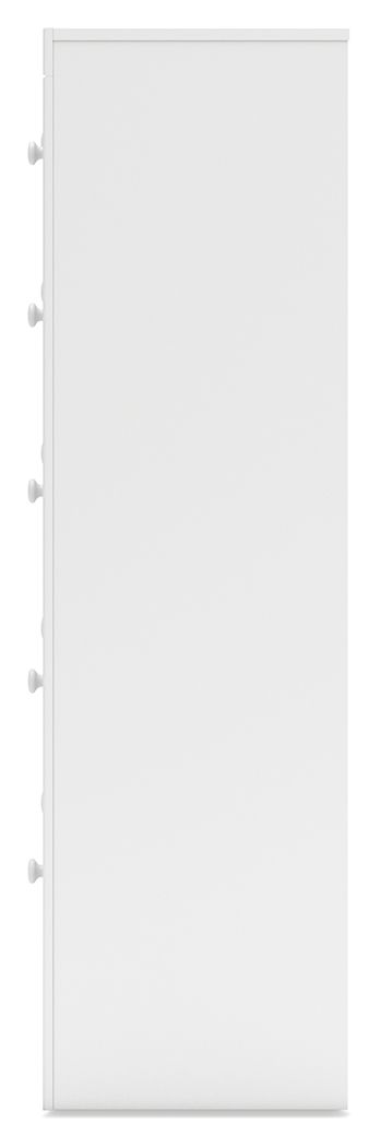 Mollviney - Five Drawer Chest - White - Best Buy Furniture