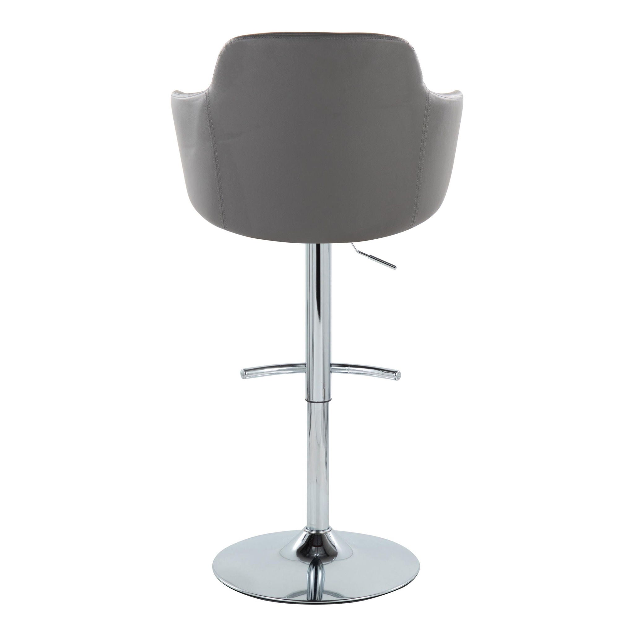 Boyne - Contemporary Adjustable Barstool With Swivel & Rounded T Footrest (Set of 2)