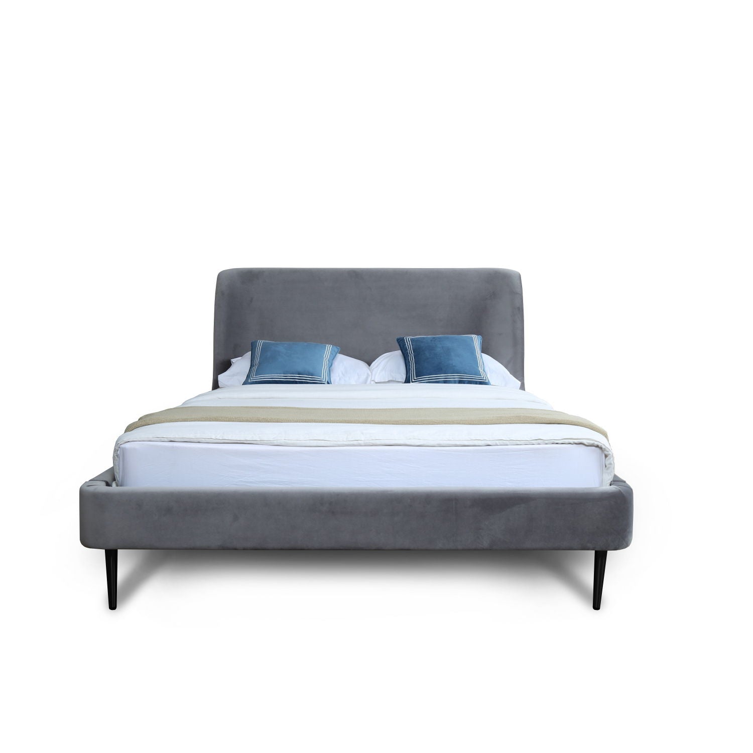 Heather - Upholstered Bed With Curved Headboard
