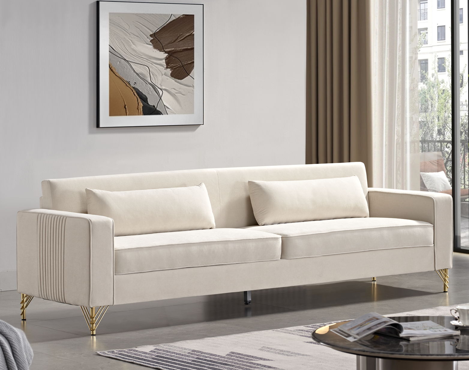 Aesthetic 3 Seater Couch With Classic Modern Appeal And Luxurious Soft Comfort