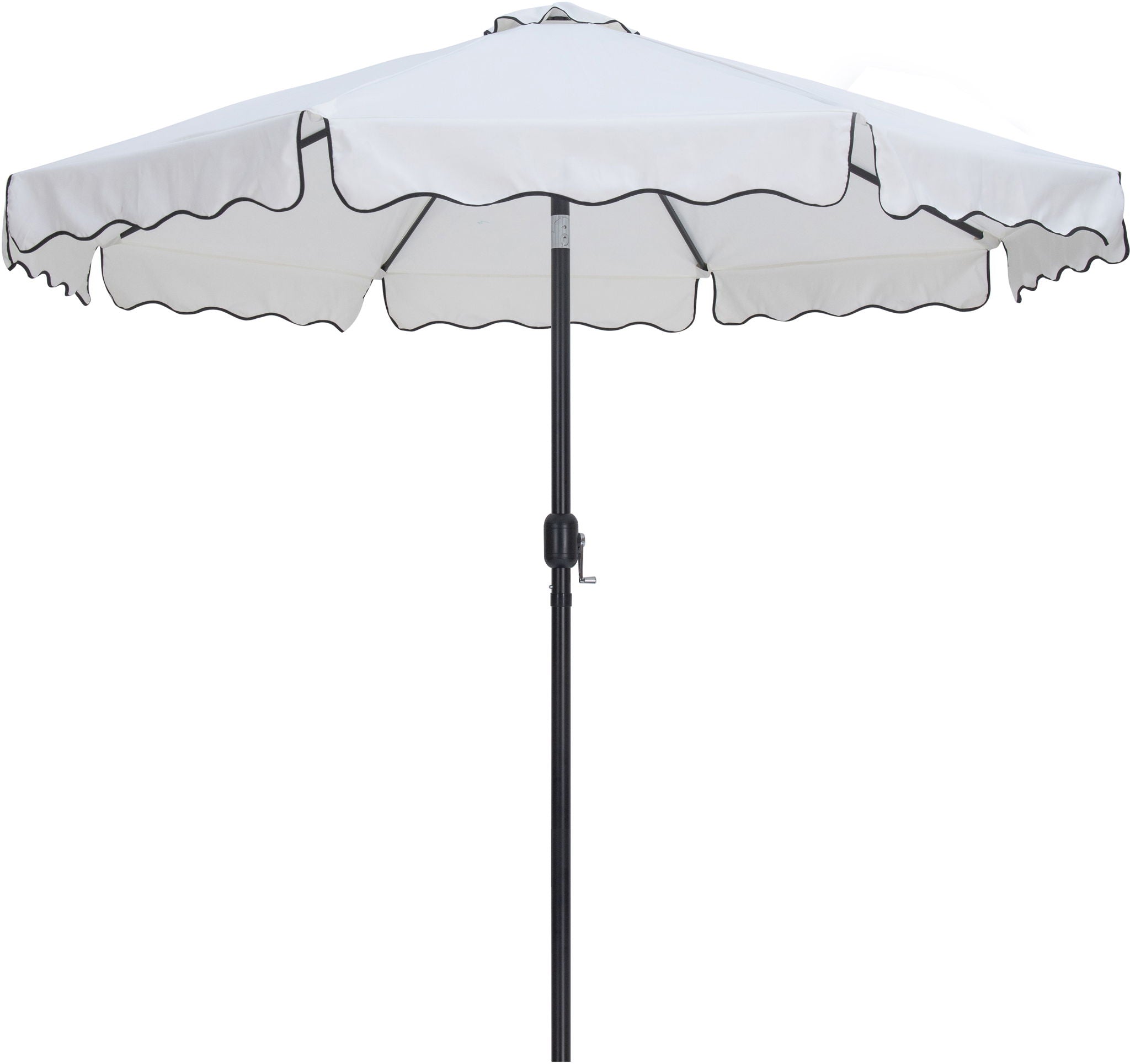 Amalfi - Patio Umbrella - White Base / Black Pole