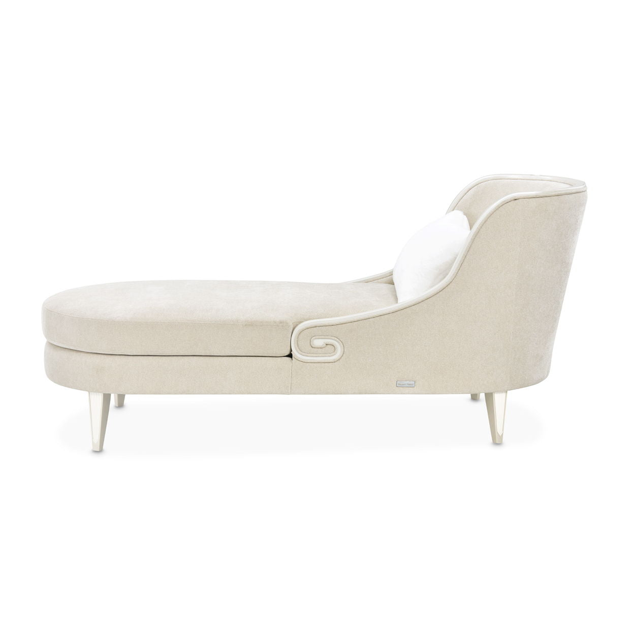 La Marisia - Chenille Chaise - Tranquil / Light Champagne - Best Buy Furniture