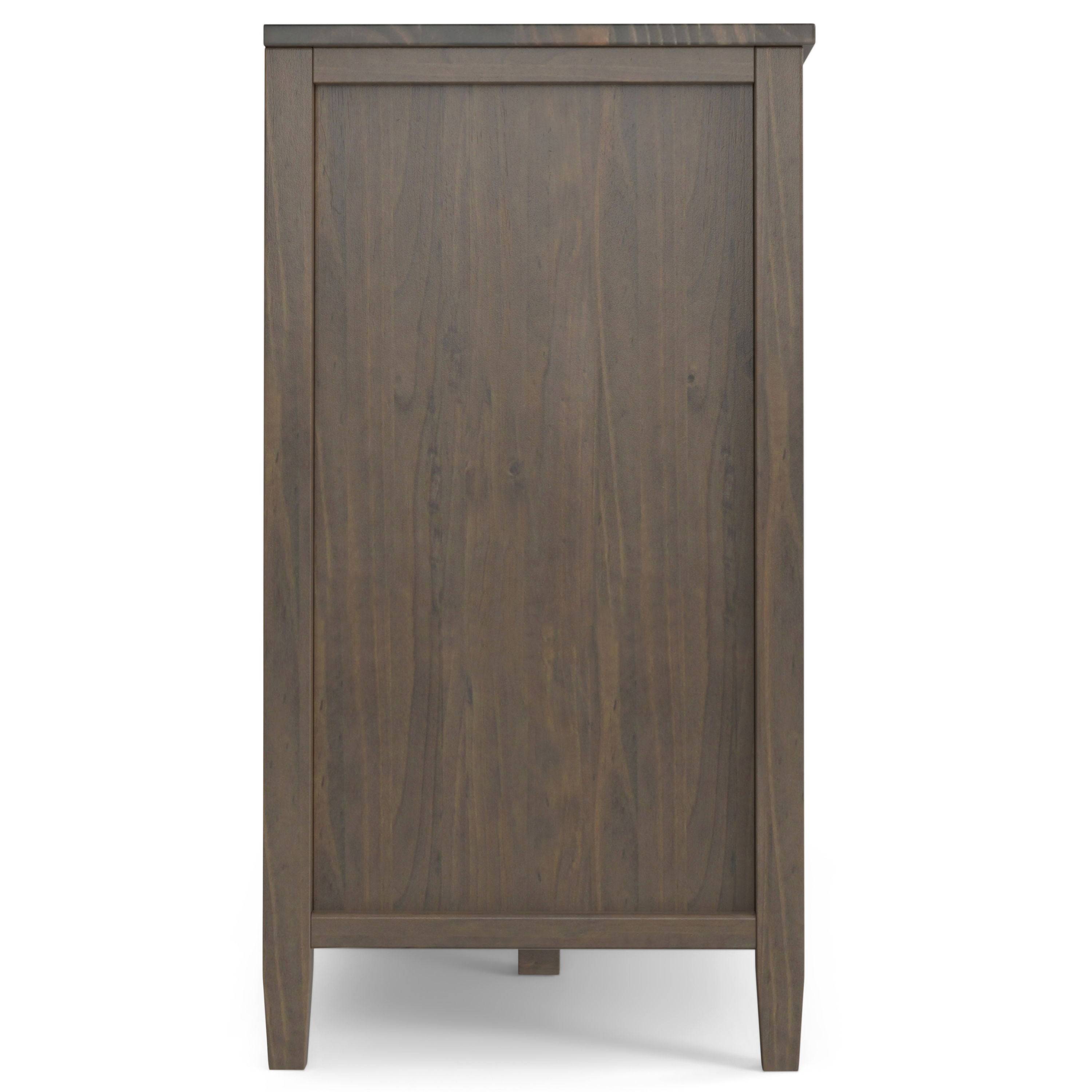 Ela - Wide Storage Cabinet - Smoky Brown - Best Buy Furniture