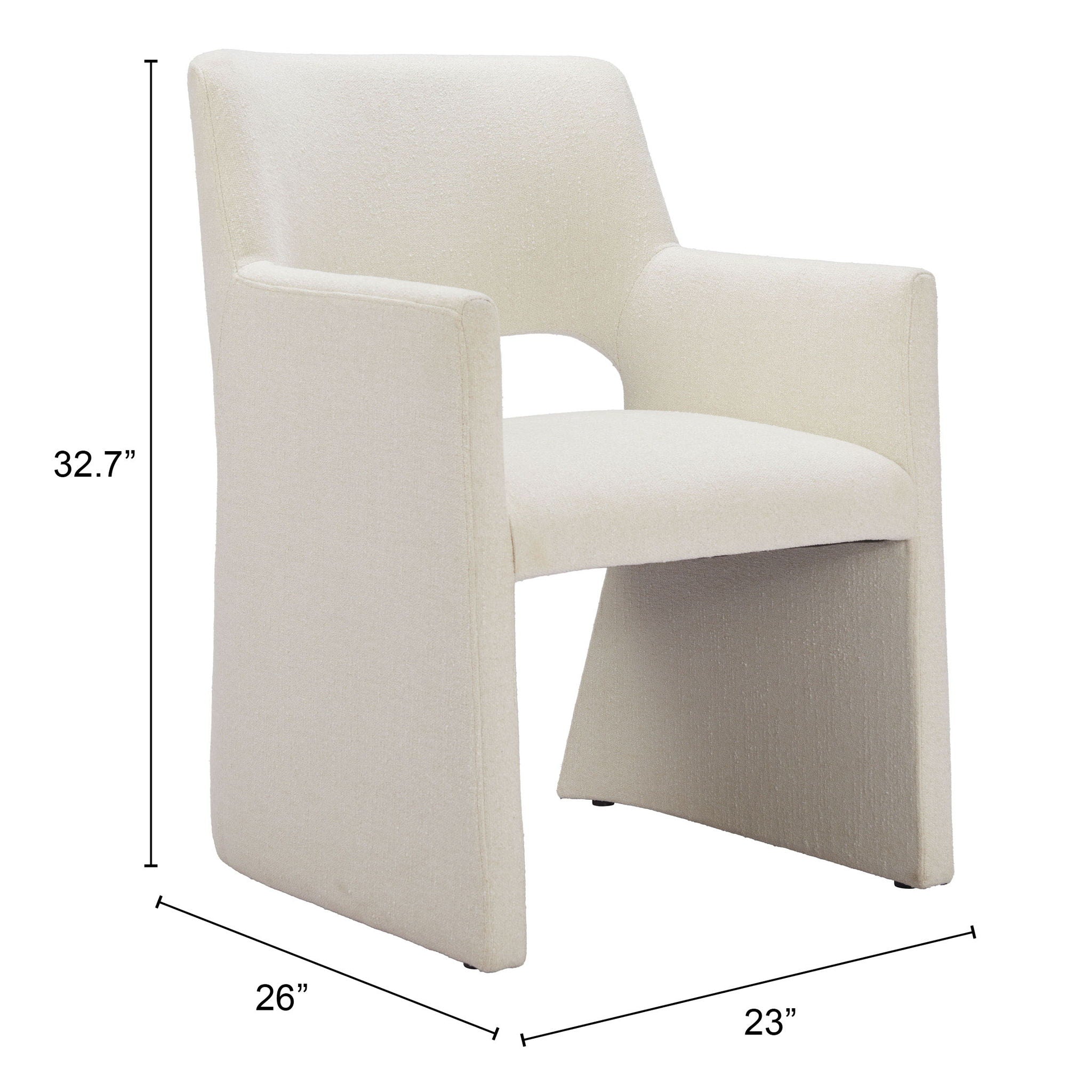Minet - Dining Chair - Linen White