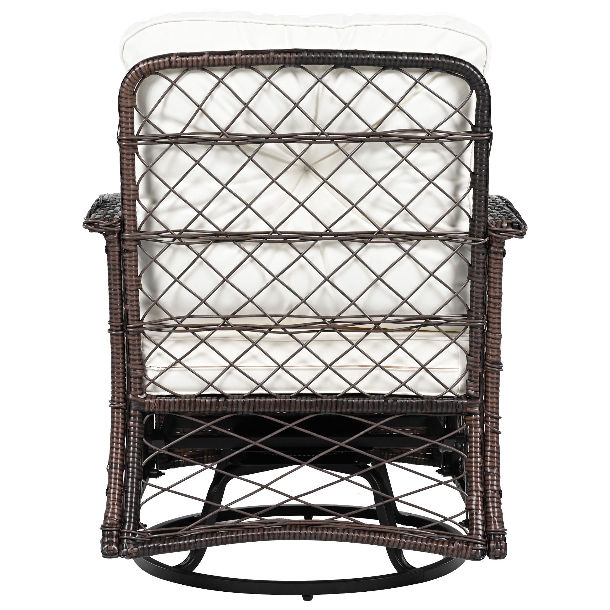 3 Piece Outdoor Chair & Table Set Chat Set, 2 Person Rattan Seating Group