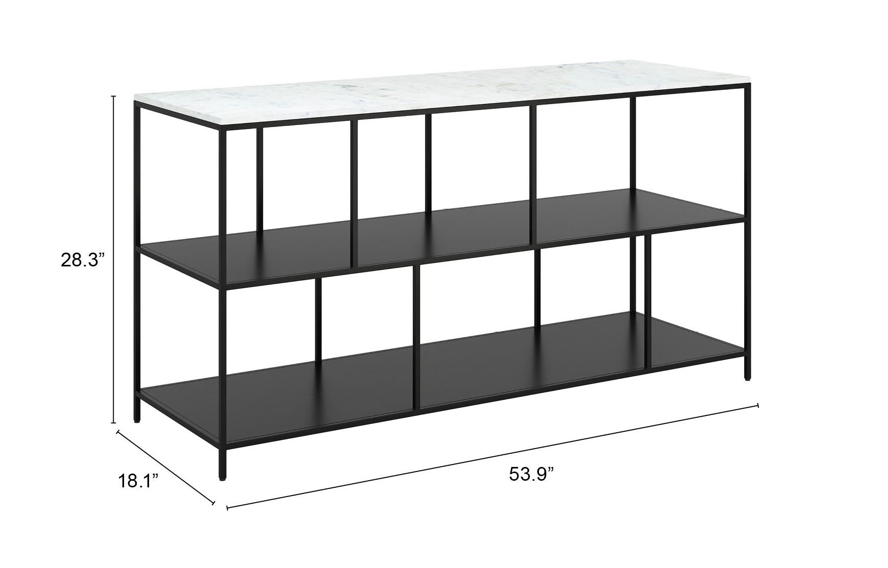 Singularity - Console Table - White & Black