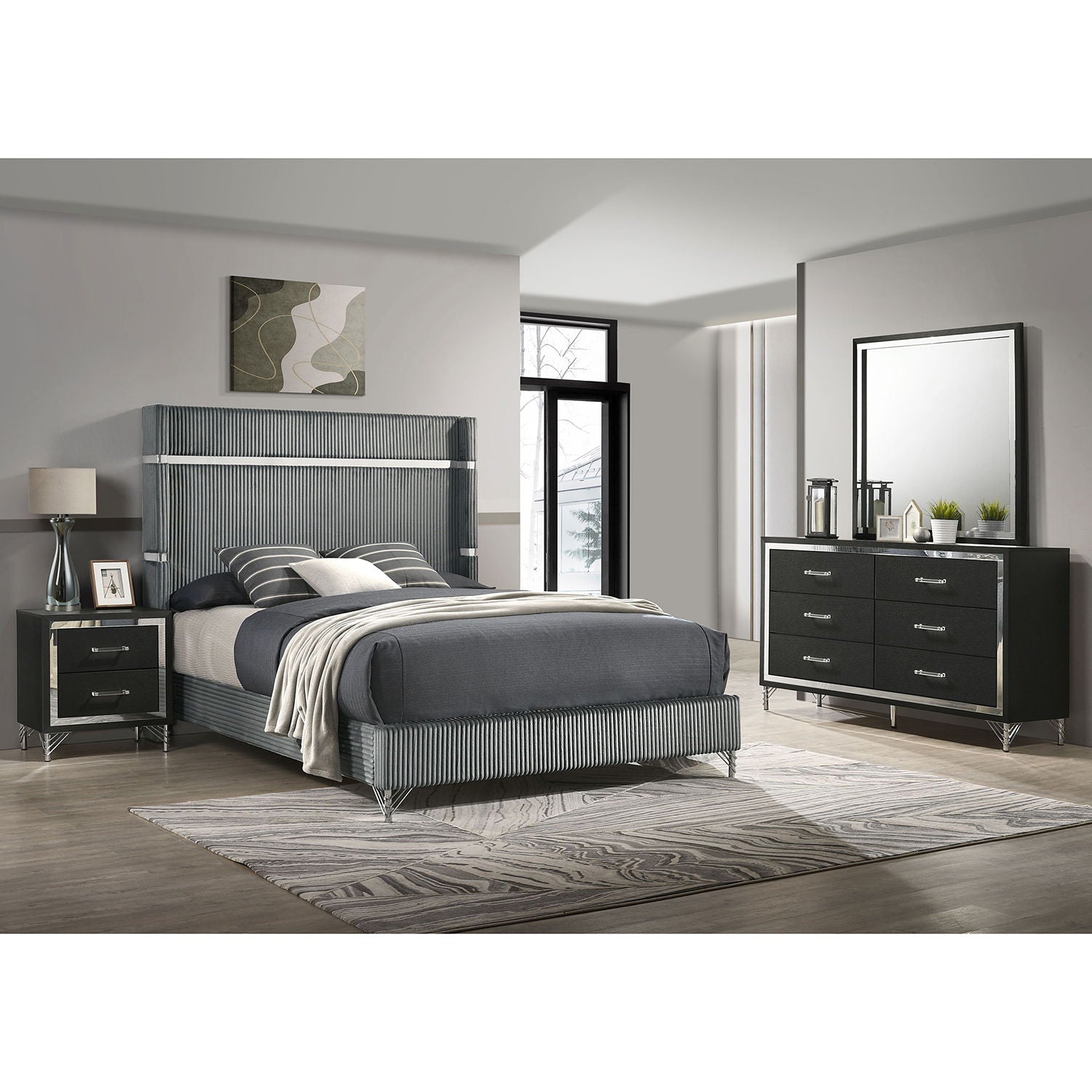 Malcolm - Bedroom Set With Wingback Design