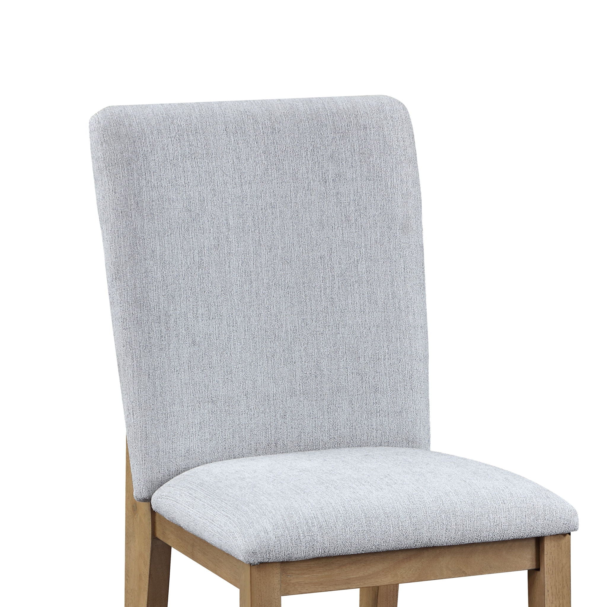 Delphine - Round Dining Table Set With Chairs (Set of 5) - Oak Finish And Gray