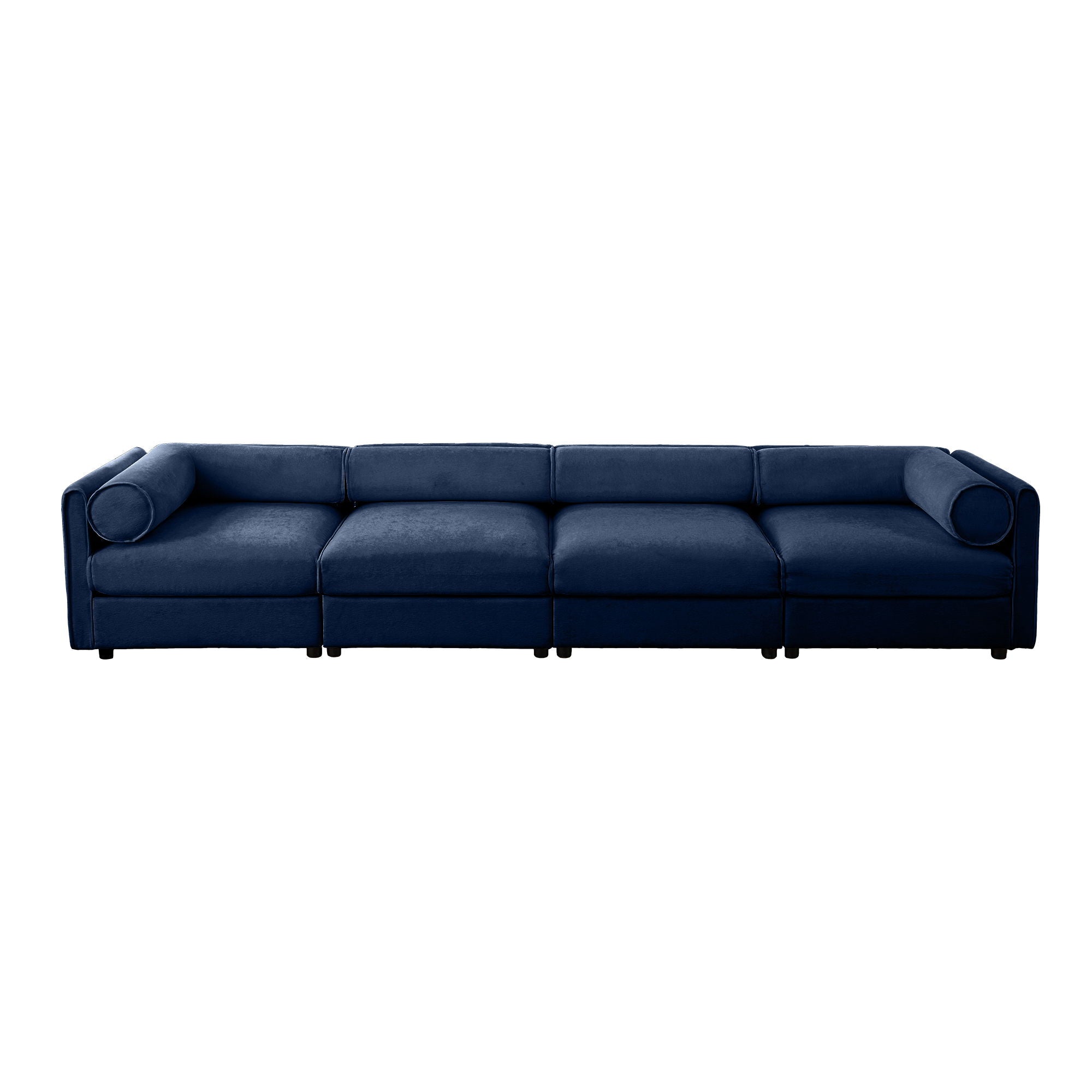 Stylish Chenille Sofa With Storage Seat And Cylindrical Backrest - Best Buy Furniture