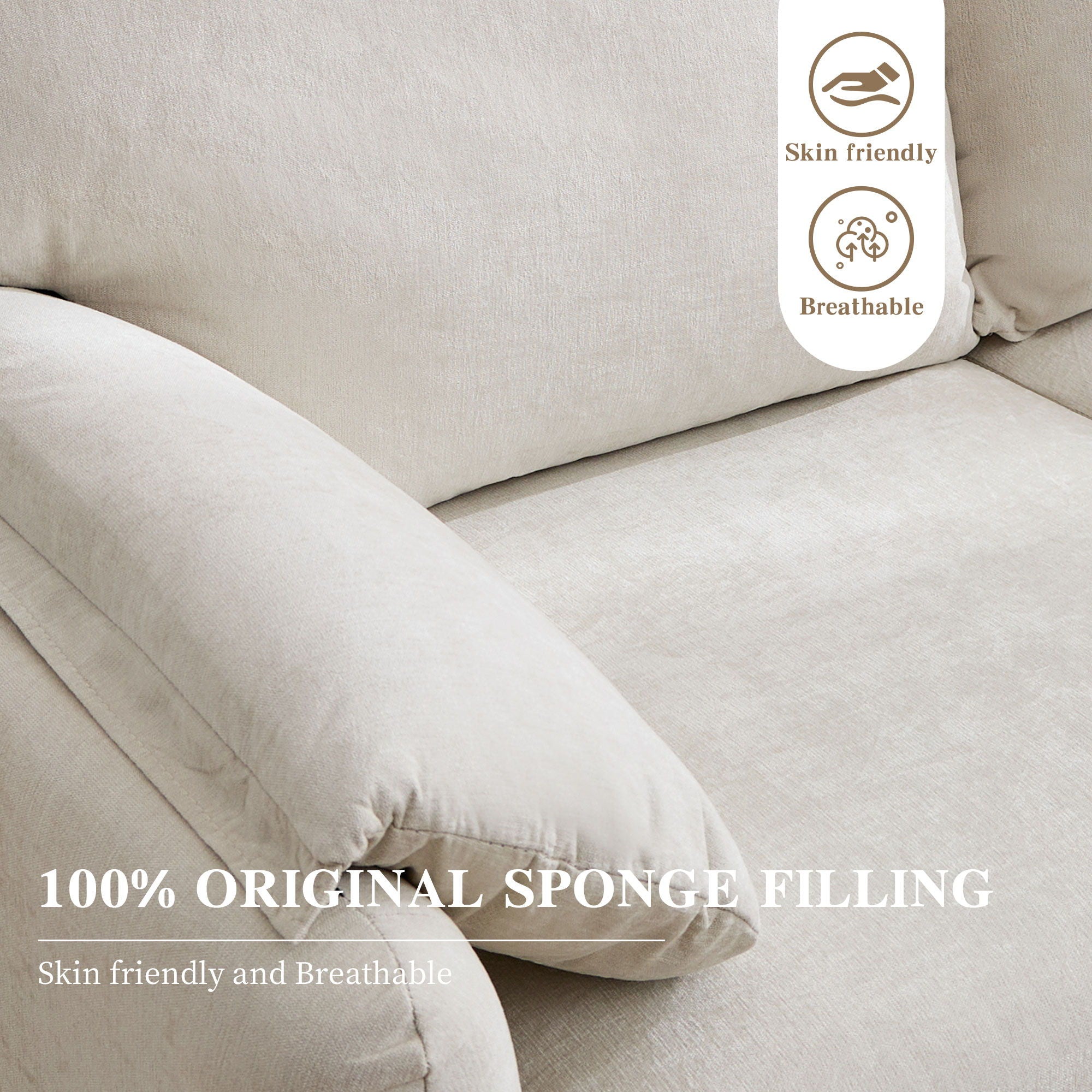 Modern Minimalist Down Filled Sofa