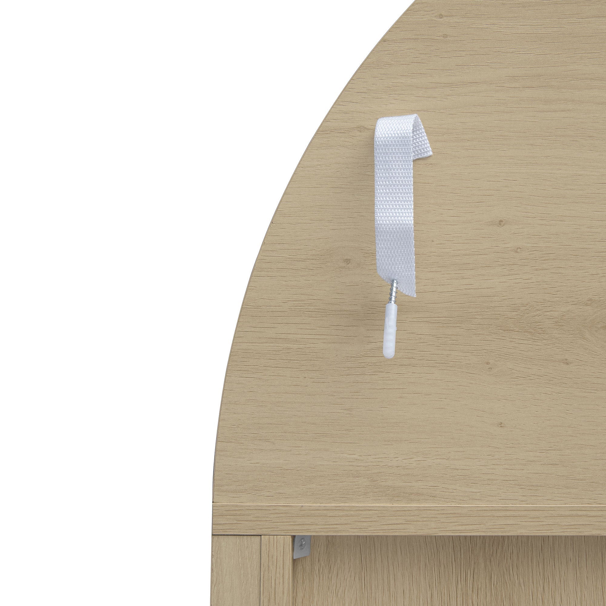 70.28" Tall Arched Kitchen Pantry Cabinet