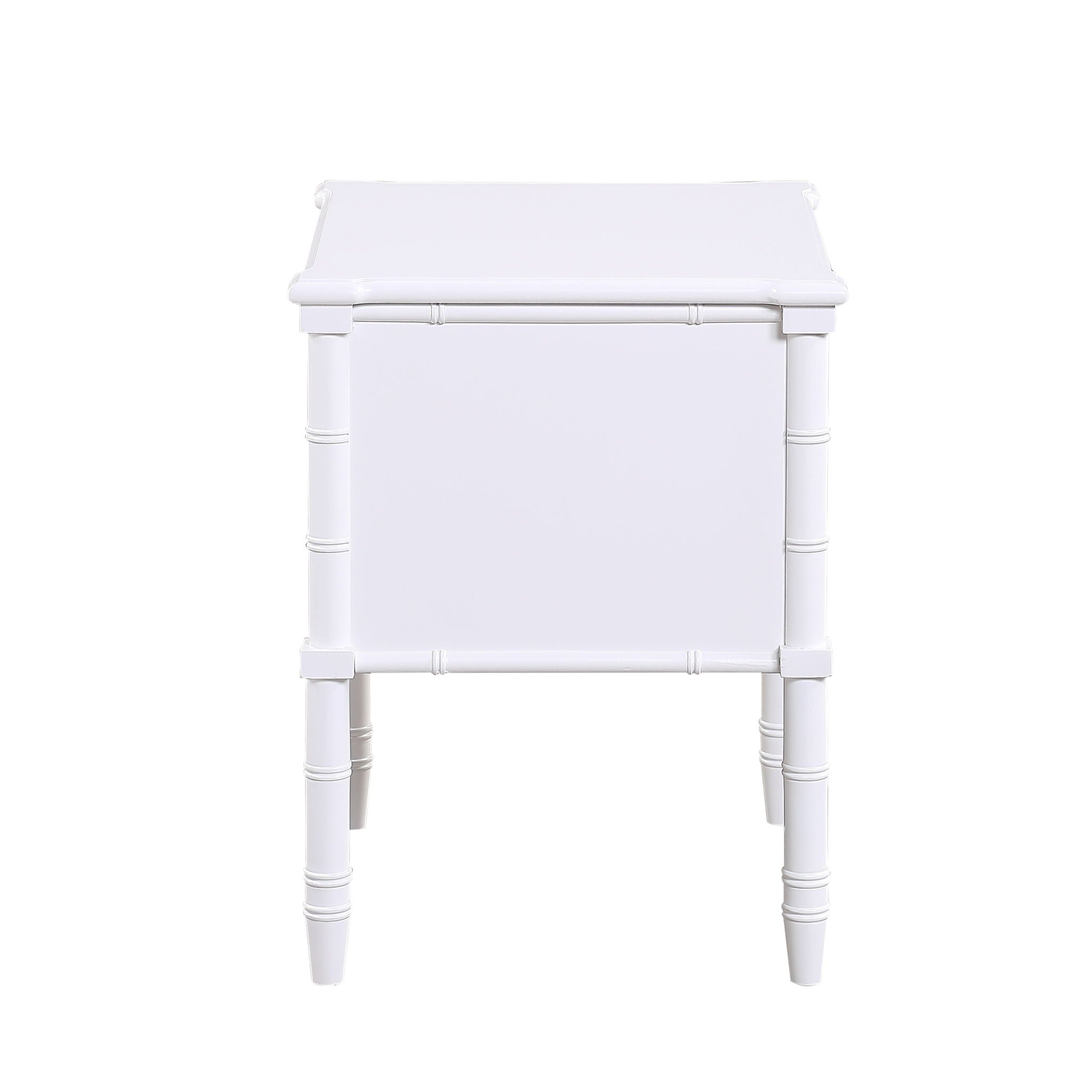 Emmett - 2 Drawer Nightstand With Carved Legs - White