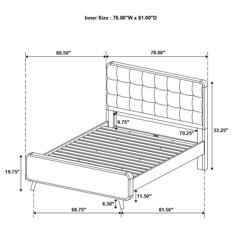 Robyn - Wood Panel Bed