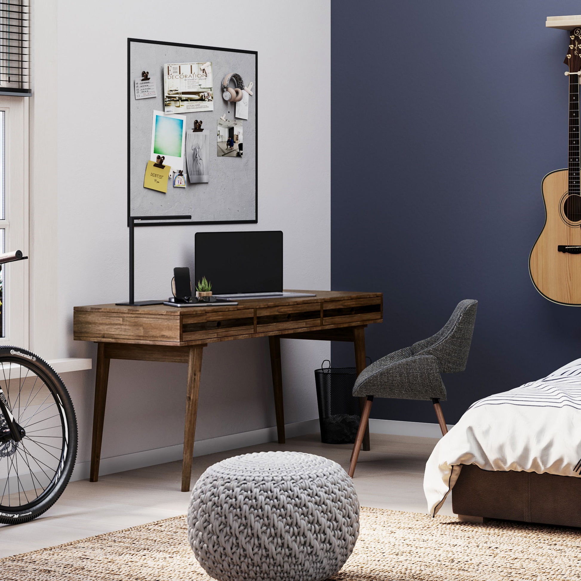 Clarkson - Desk - Rustic Natural Aged Brown - Best Buy Furniture