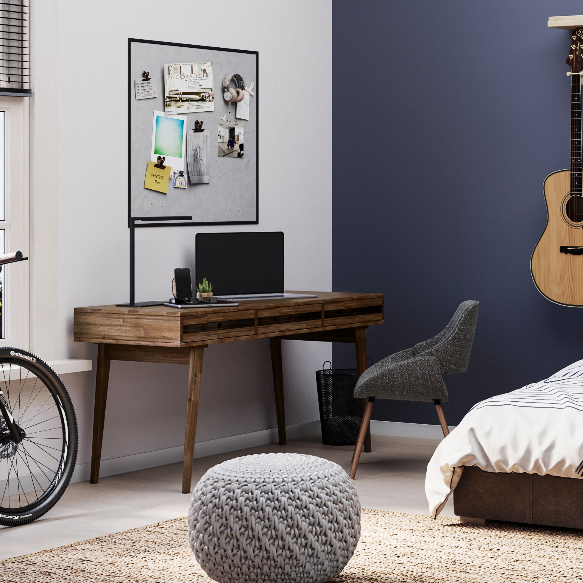 Clarkson - Desk - Rustic Natural Aged Brown - Best Buy Furniture