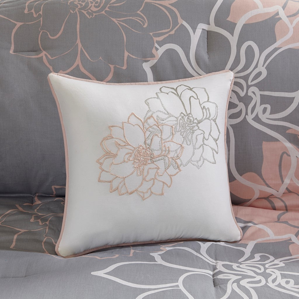 Madison Park Floral Cotton Sateen Comforter Ensemble