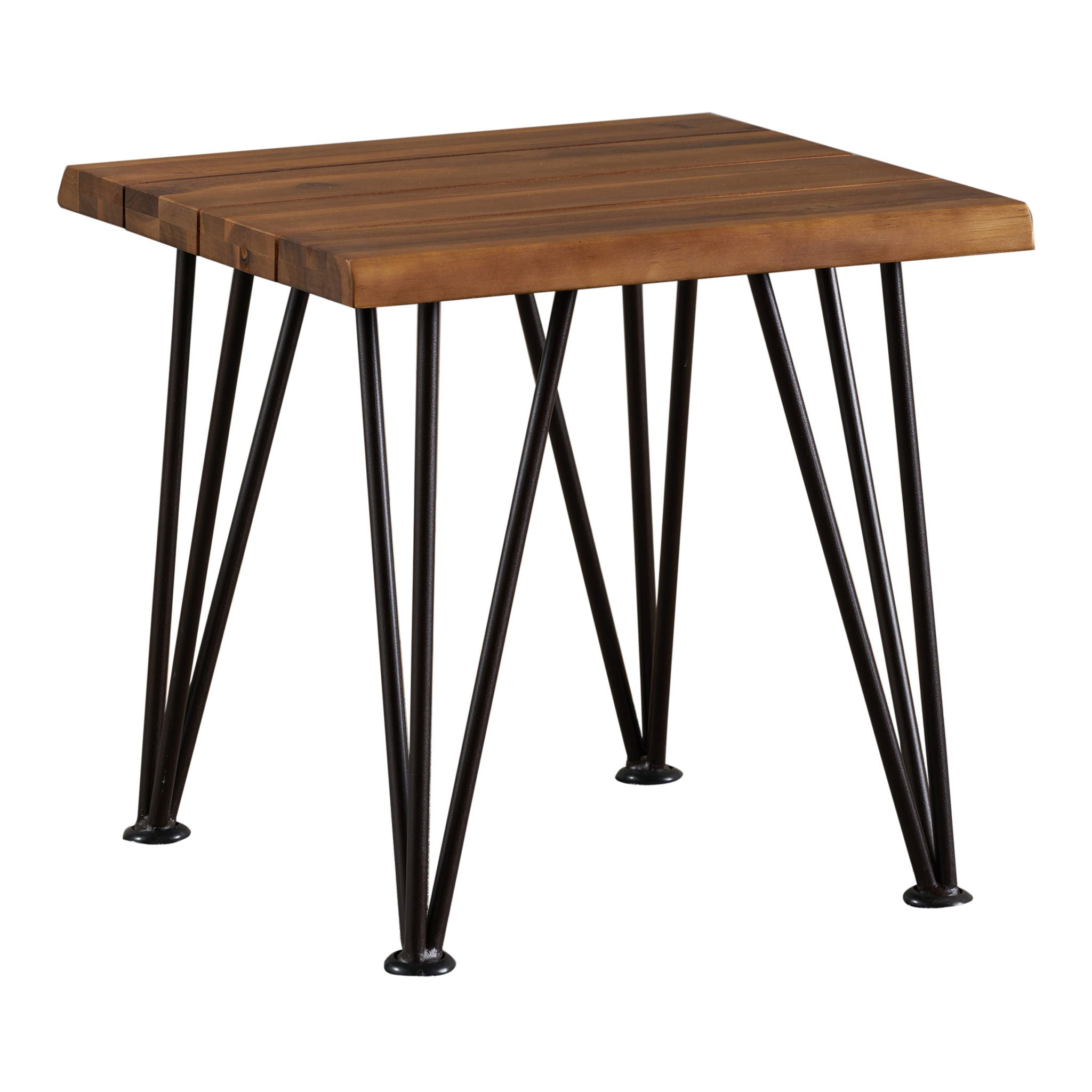 Zion - Outdoor Industrial Iron And Coffee Table - Teak