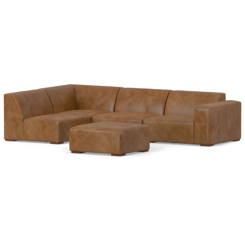 Rex - Handcrafted Sectional Sofa And Ottoman - Best Buy Furniture