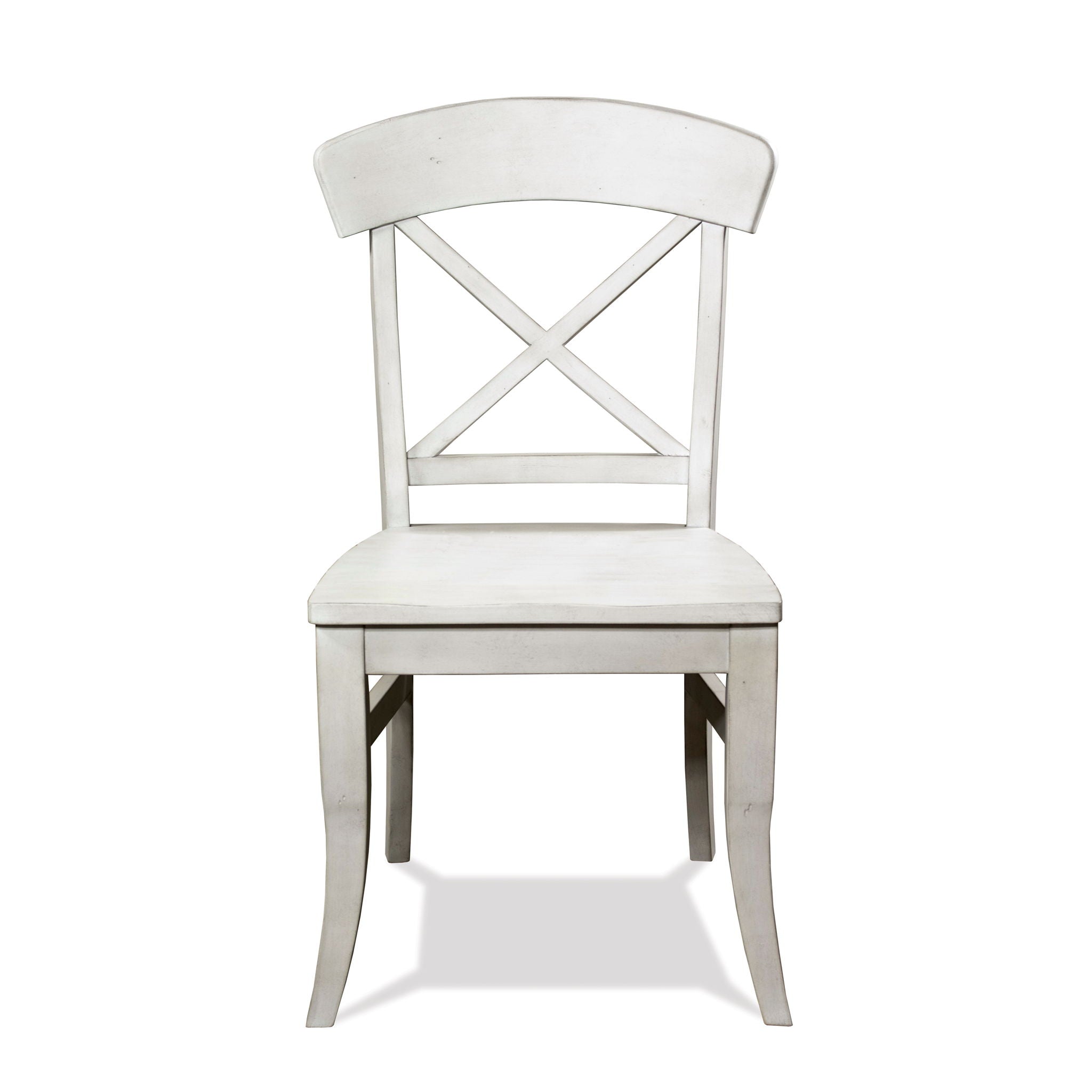Harola - Cross-Back Dining Side Chairs In (Set of 2) - Smoky White - Best Buy Furniture