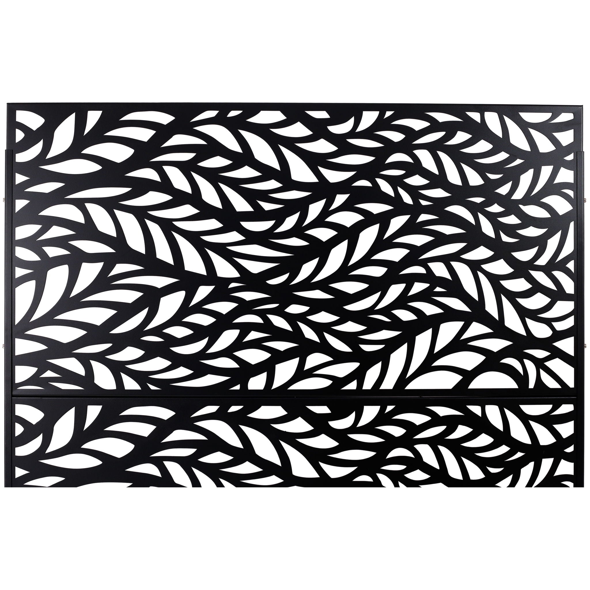 Outdoor & Indoor Privacy Screen Metal Privacy Screen, Freestanding Decorative Privacy Screen For Deck Balcony Patio - Black - Best Buy Furniture