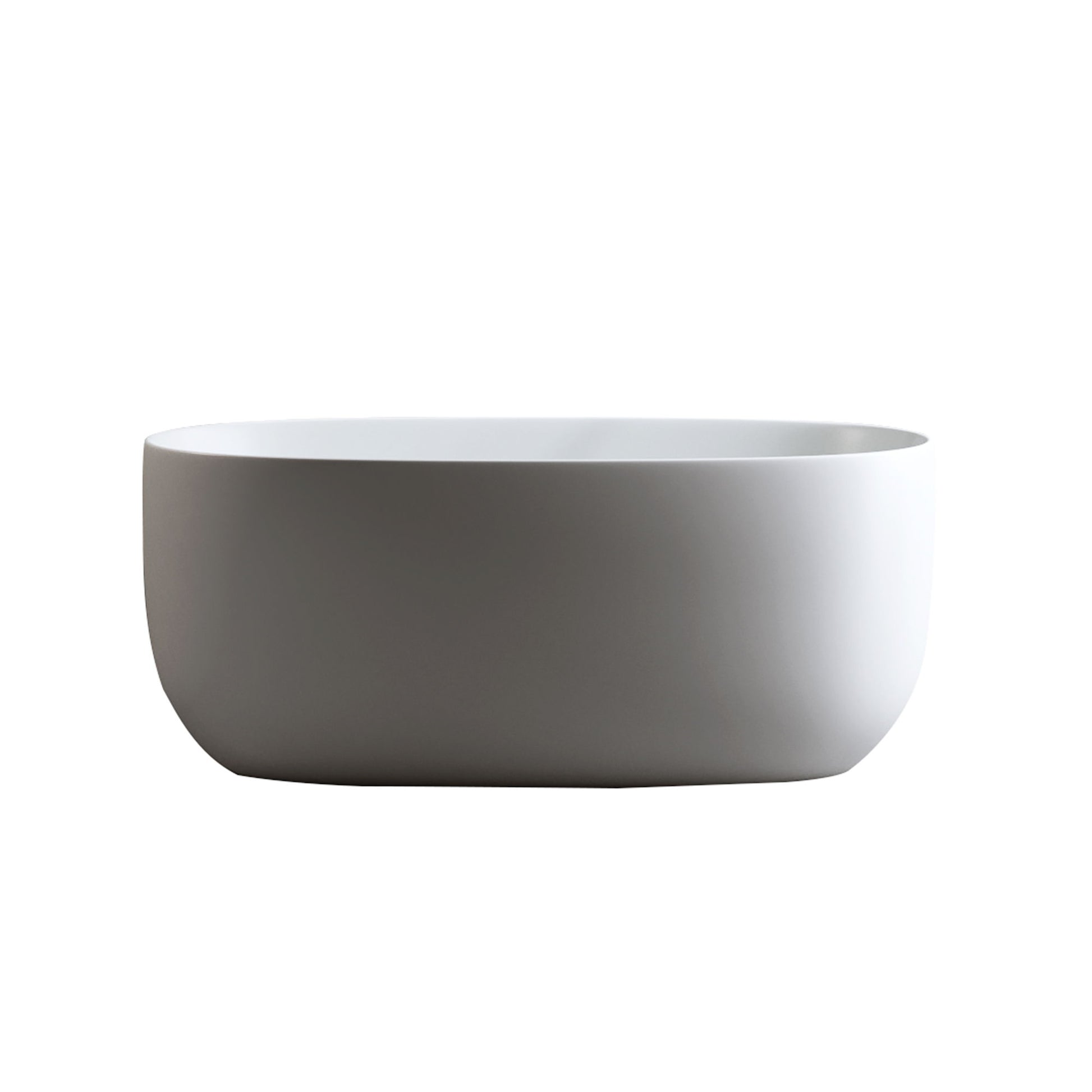 Independent Solid Surface Resin Stone Bathtub, A Modern Designed Independent Bathtub With Pop-Up Drainage And Overflow Pipes, Suitable For Small Households - Matte White - Best Buy Furniture