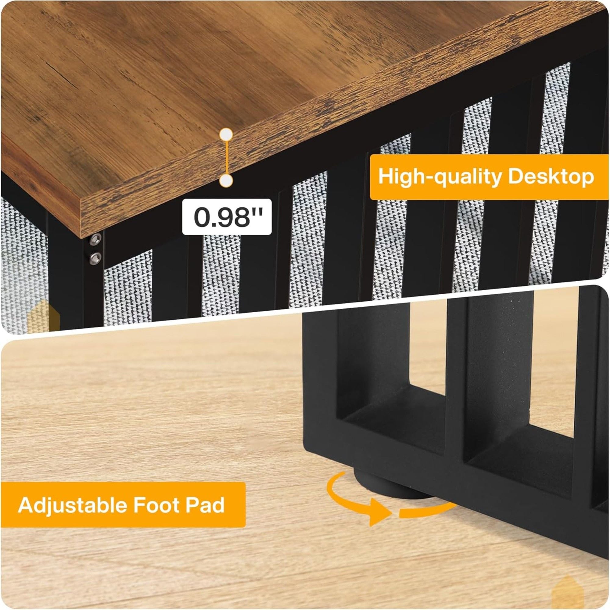 Double Computer Desk For 2 Person, Extra Long Workstation