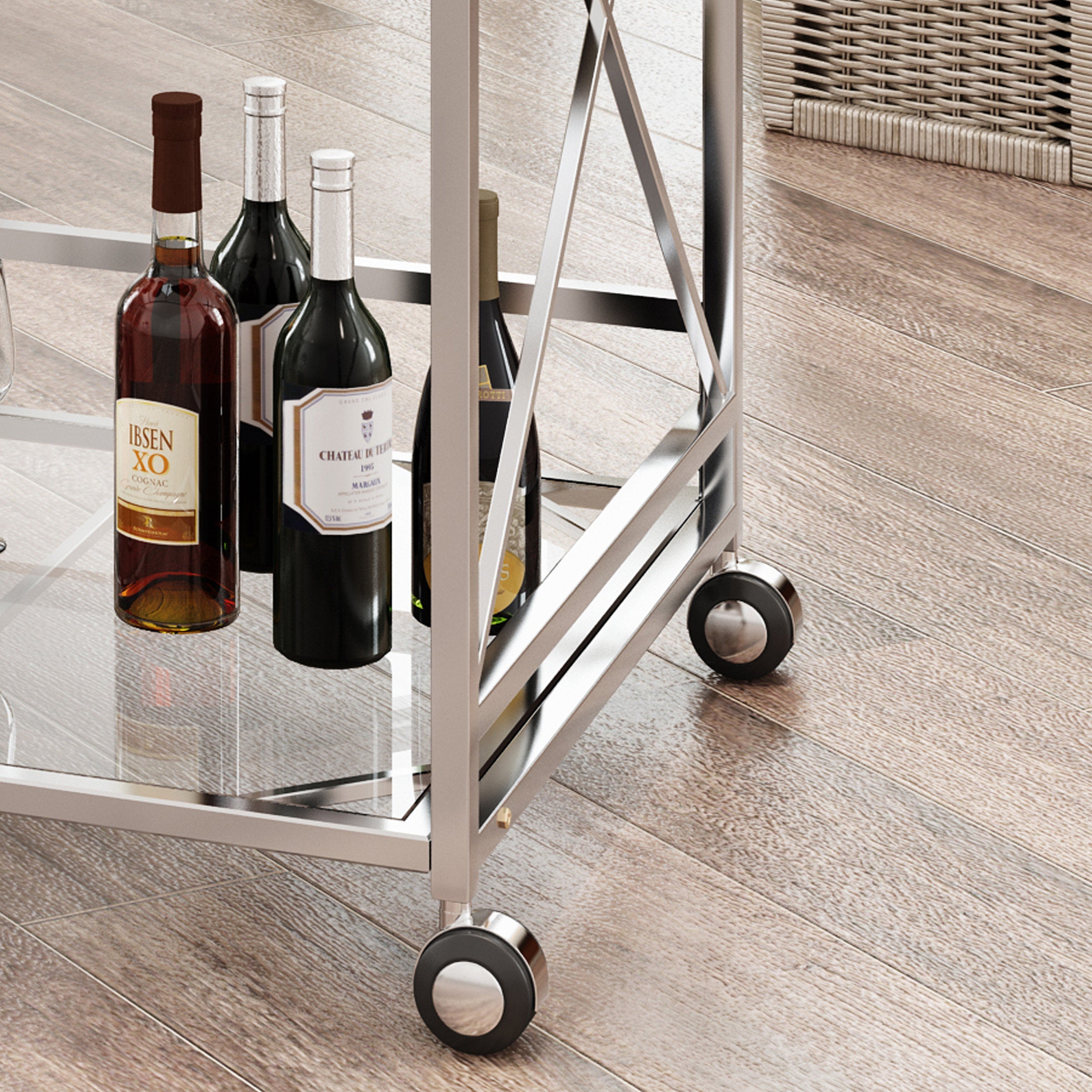 Amber bar cart