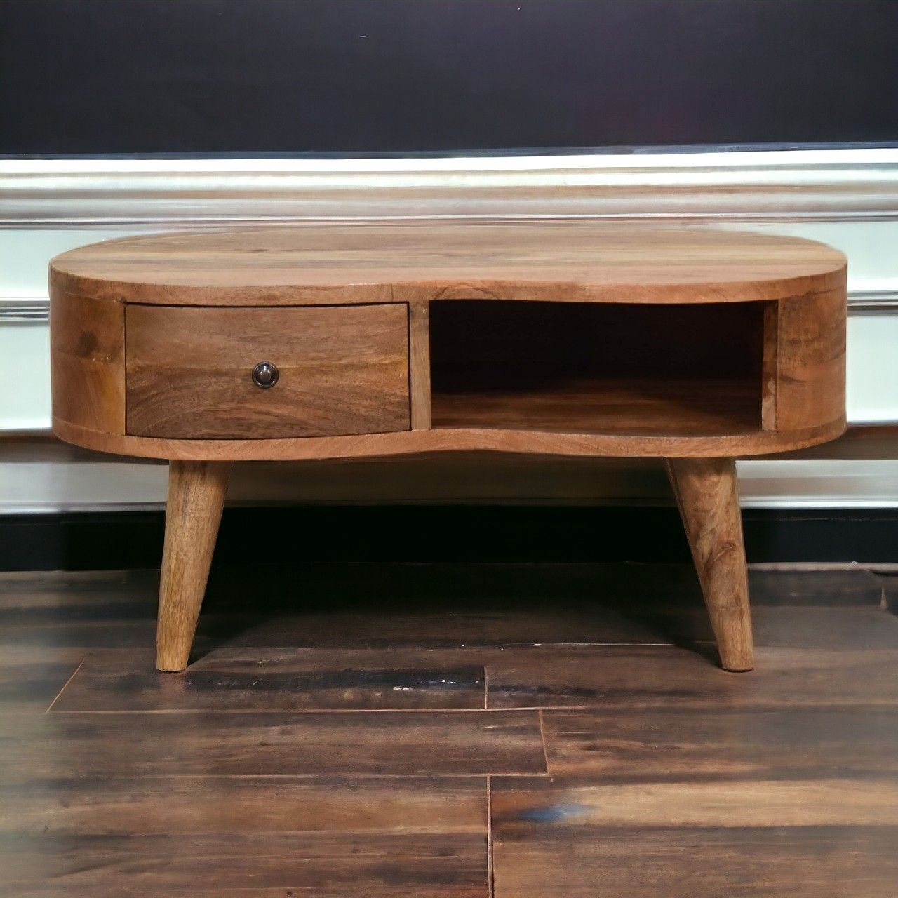 Wave Coffee Table With 1 Drawer