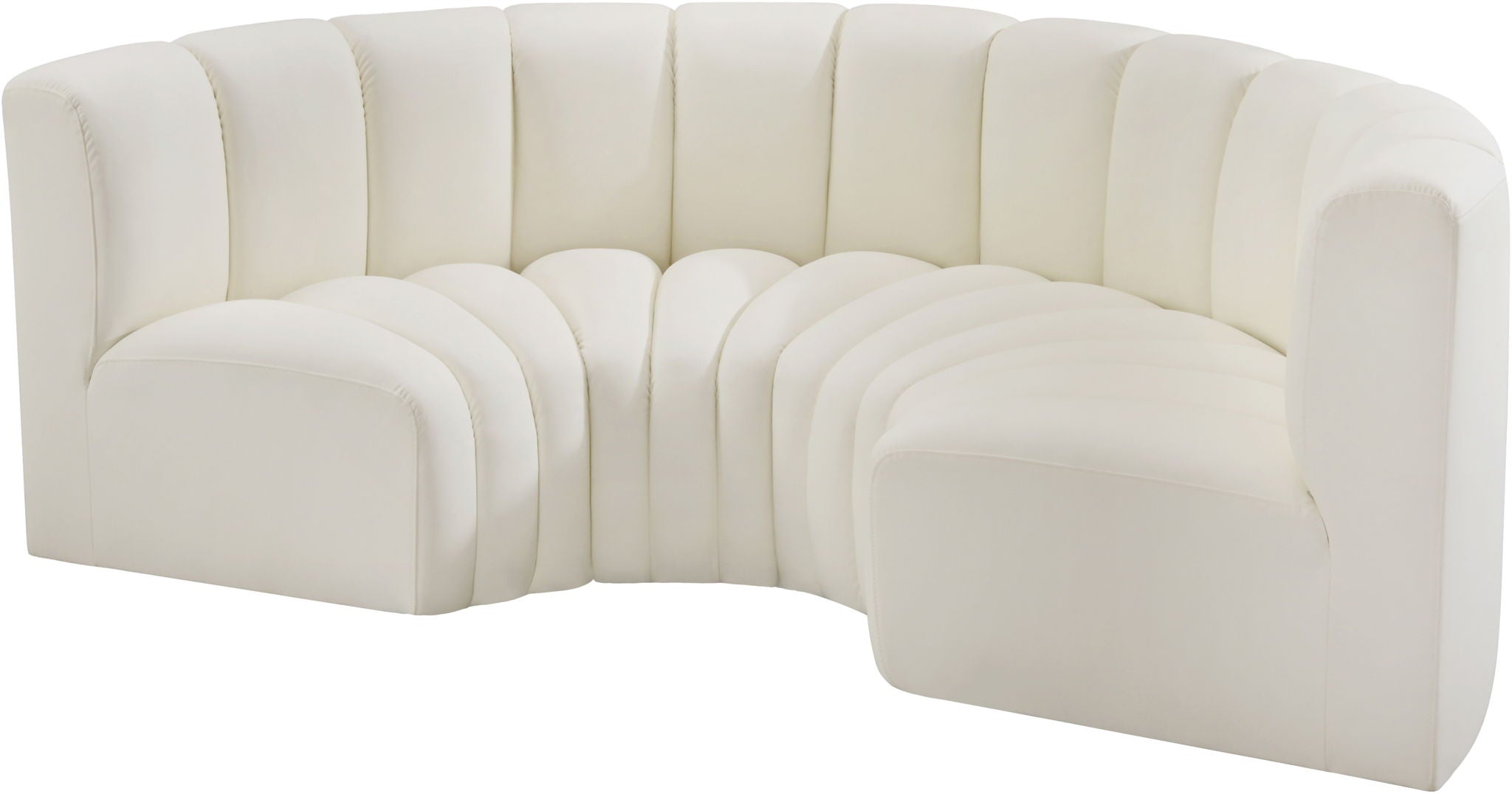 Arc - Faux Leather 4 Piece U-Shaped Modular Sofa