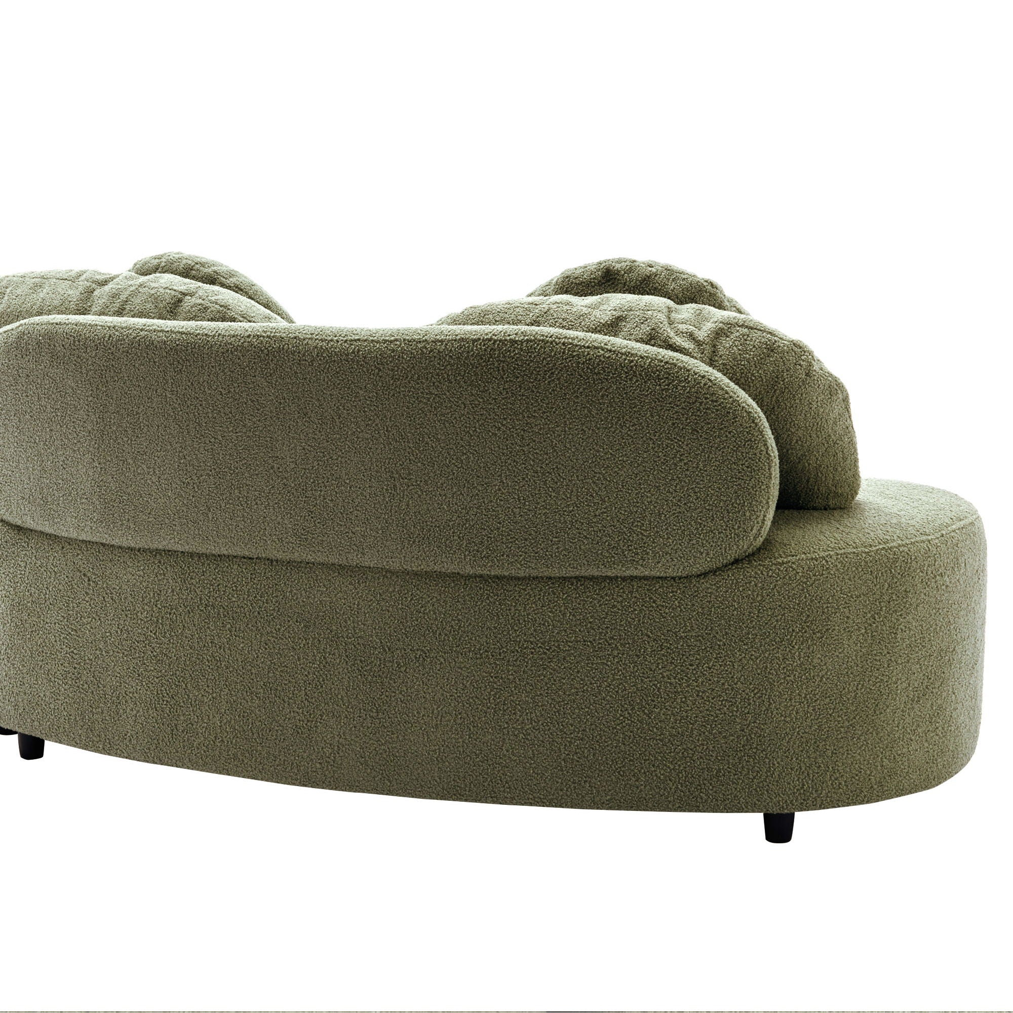 Modern Living Room Sofa Lamb Velvet Upholstered For Home