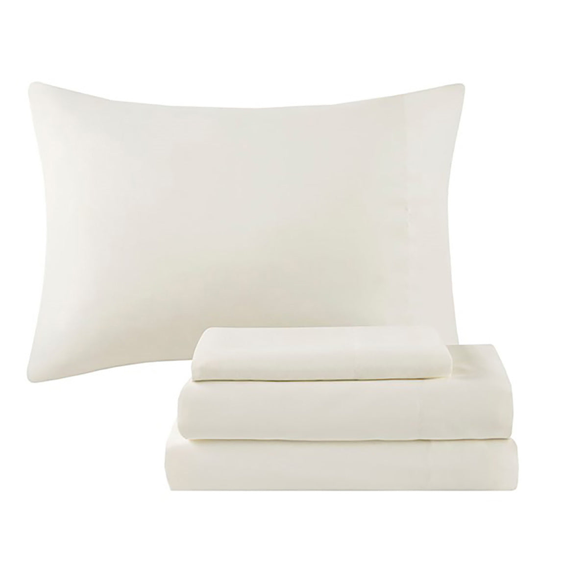 12 Piece Comforter Set with Cotton Bed Sheets Blue King